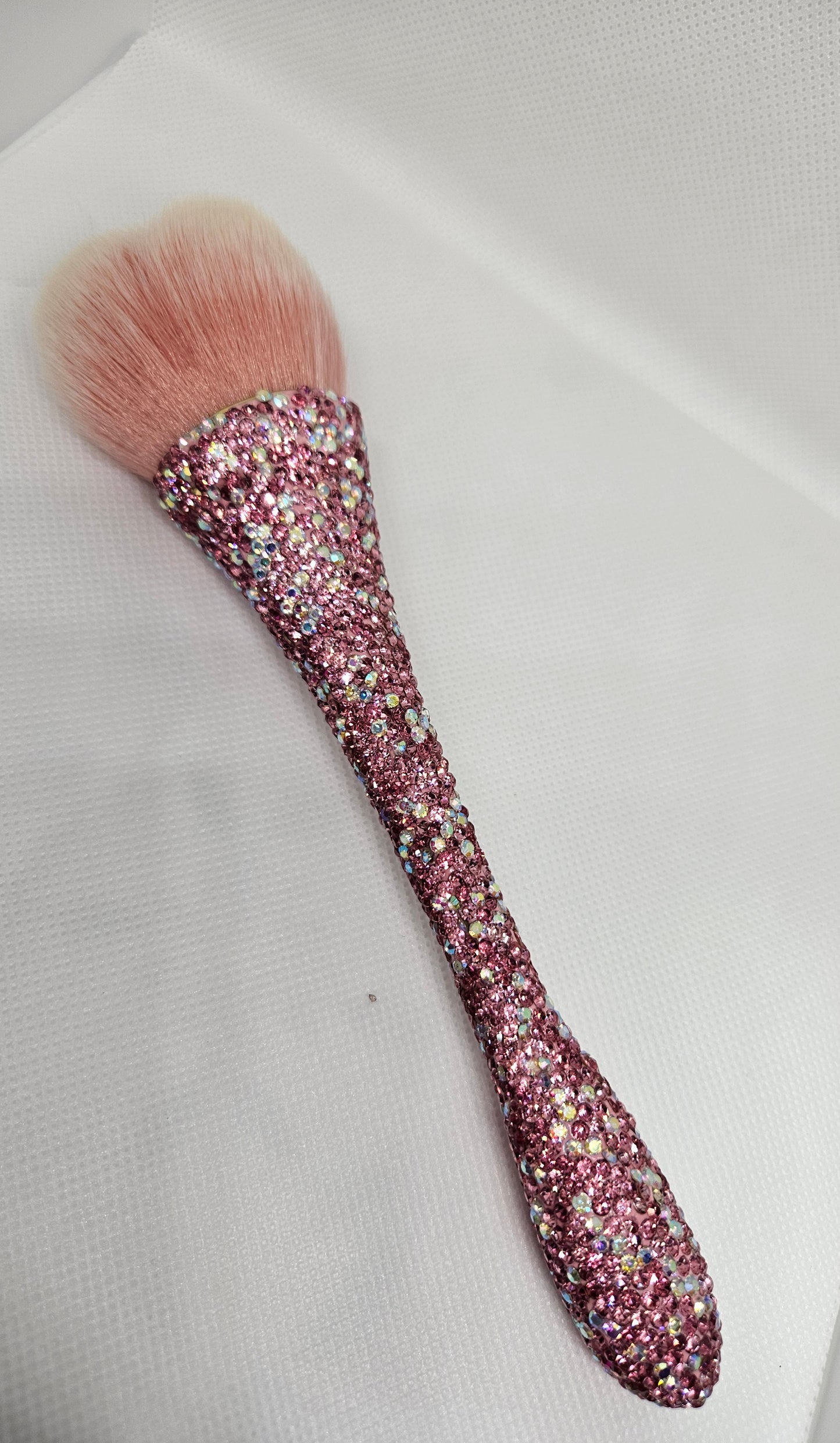 Pink Rhinestone Nail Dust Brush