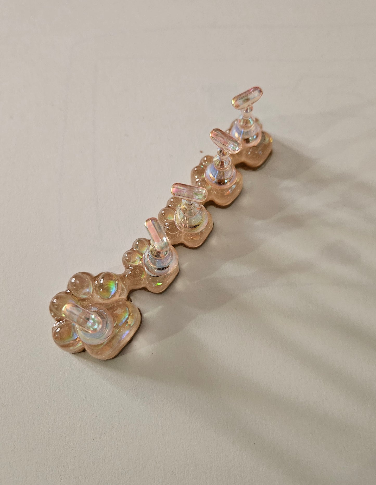 Nail art holder/display stand. Cat paw design