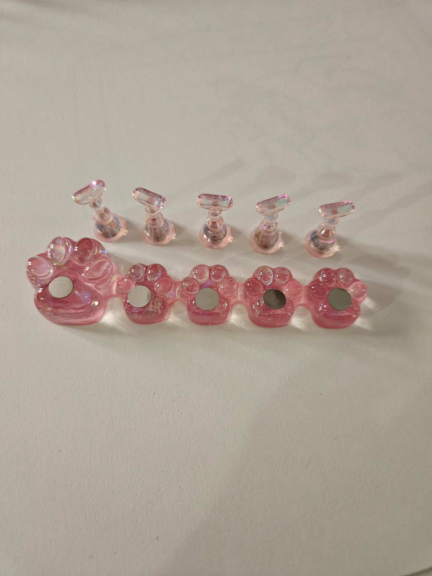 Nail art holder/display stand. Cat paw design