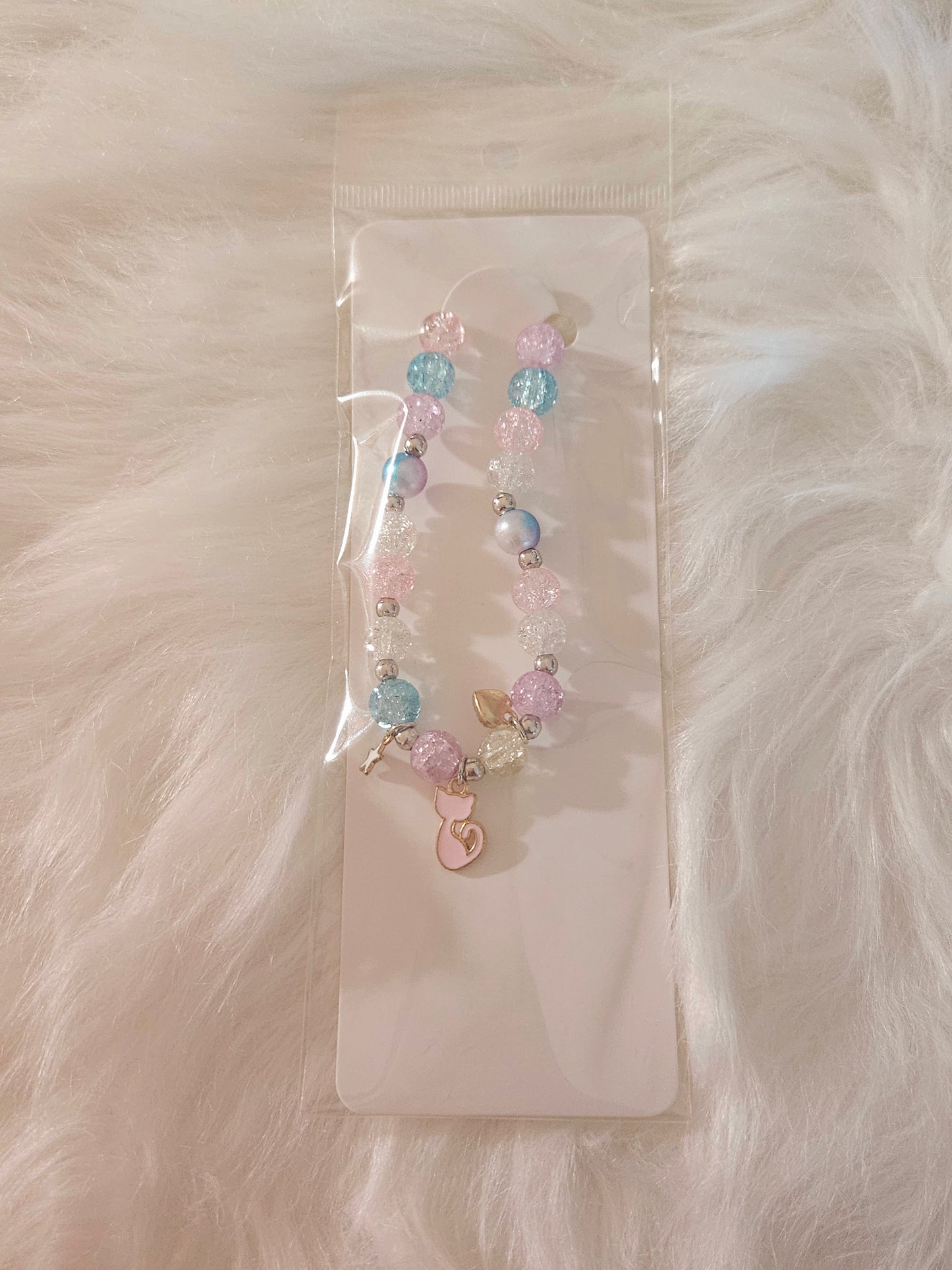 Popcorn Bead Friendship Bracelet ~ Kitty