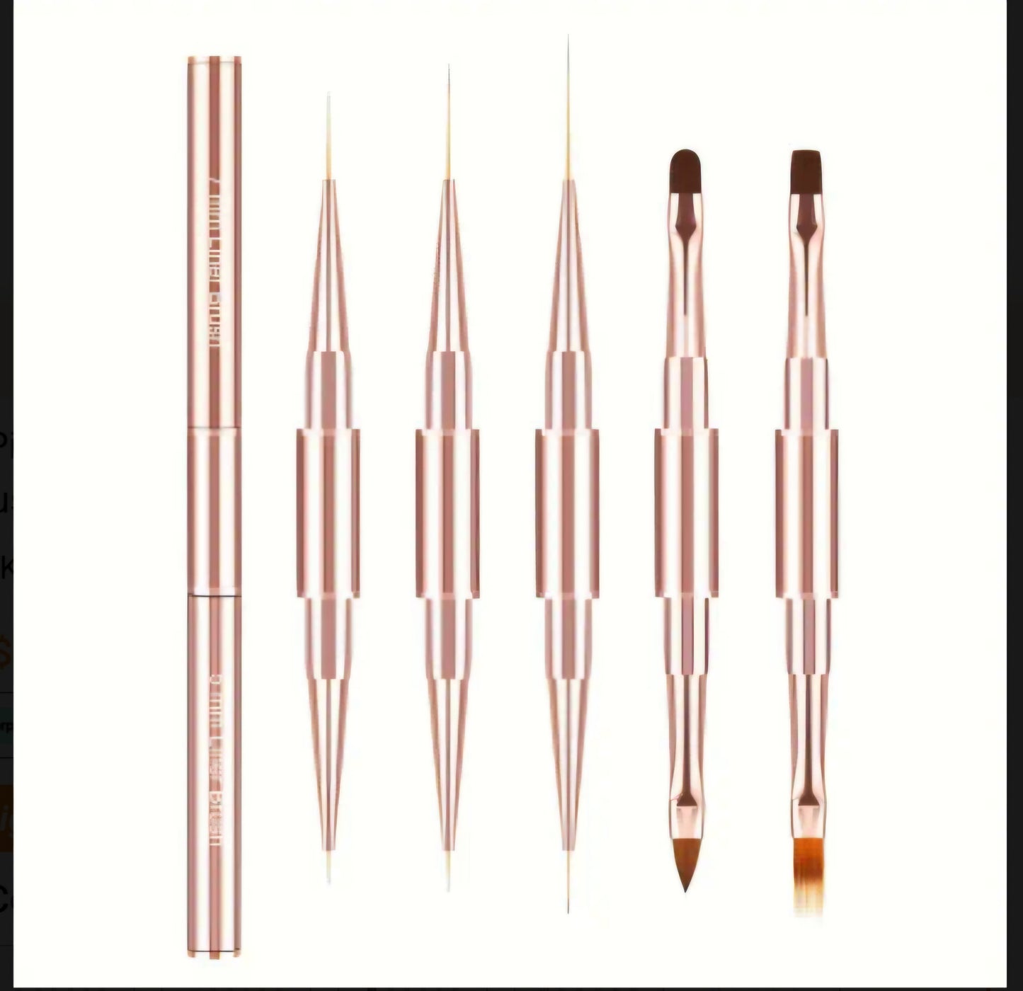 5 Double-Ended Liner Brushes/ Art Brush