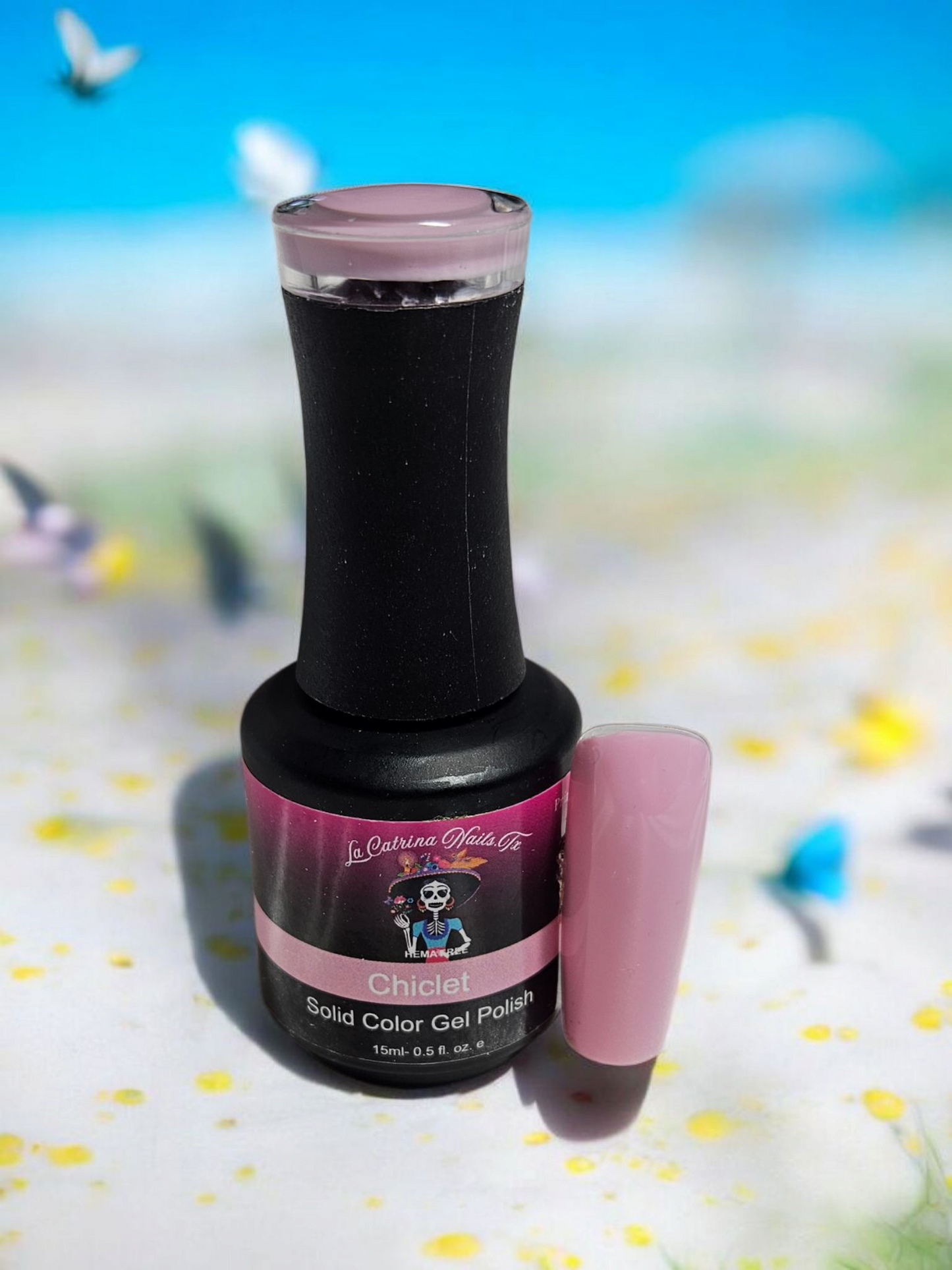 Complete collection of La Catrina Nails.Tx HEMA-free Polishes