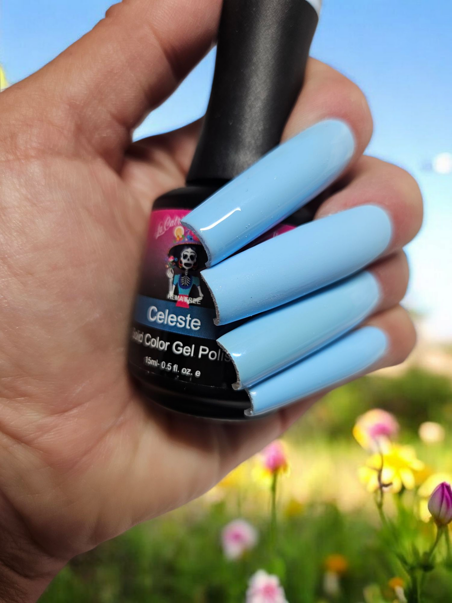 La Catrina Nails.Tx~ Primavera Collection ~ Celeste / Sky Blue