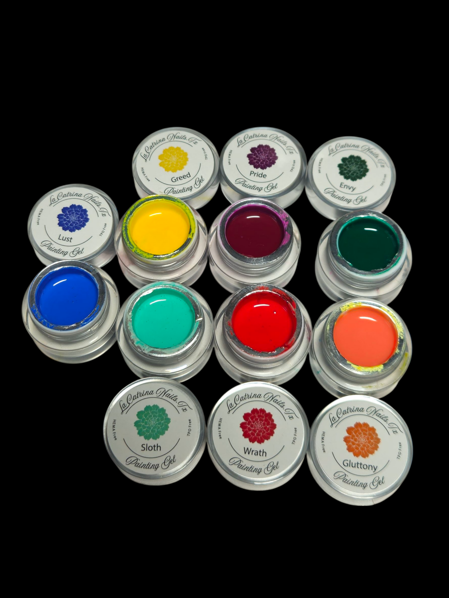 7 Deadly Sins ~HEMA-free Painting Gels 5ml