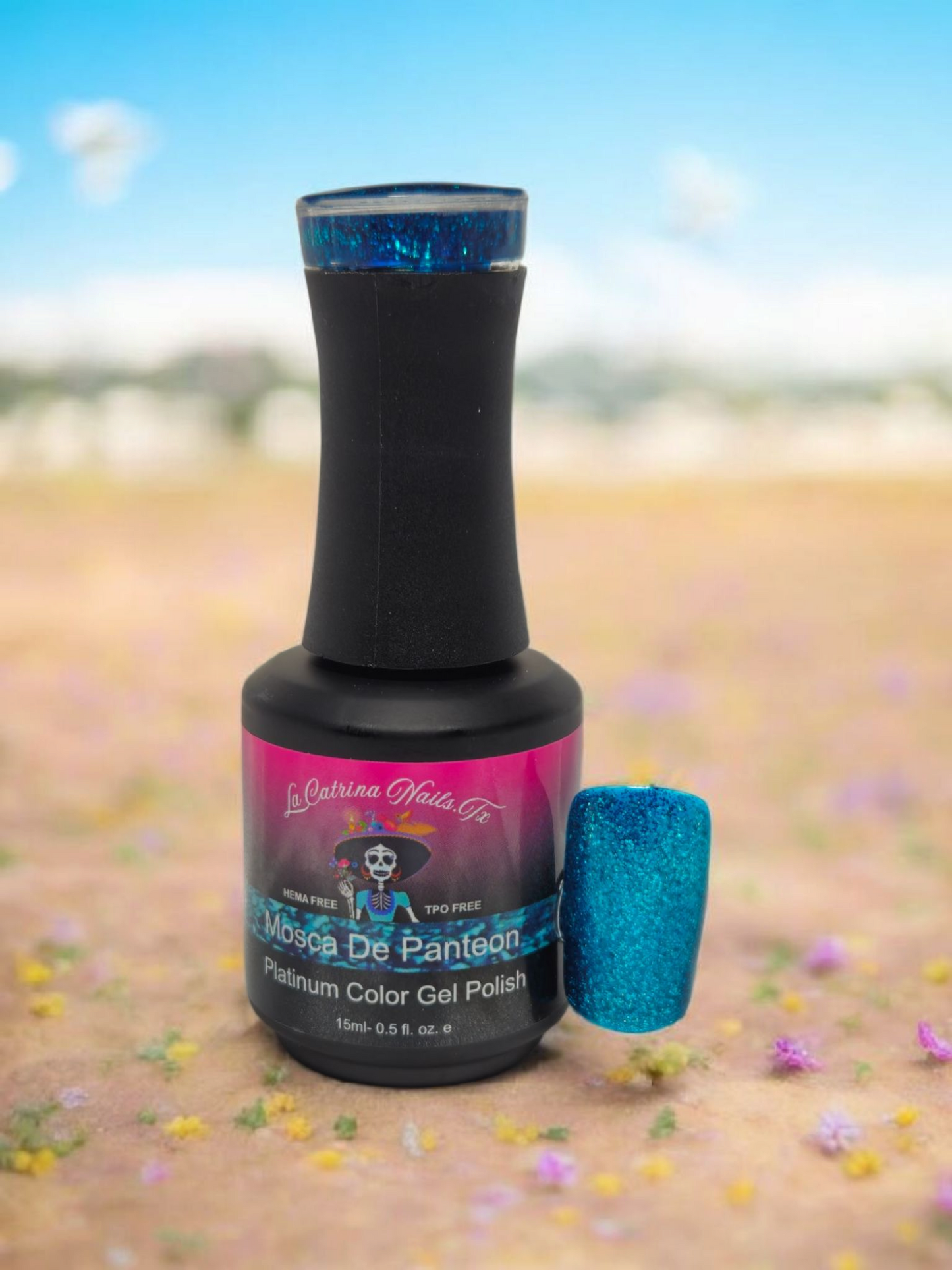 Complete collection of La Catrina Nails.Tx HEMA-free Polishes