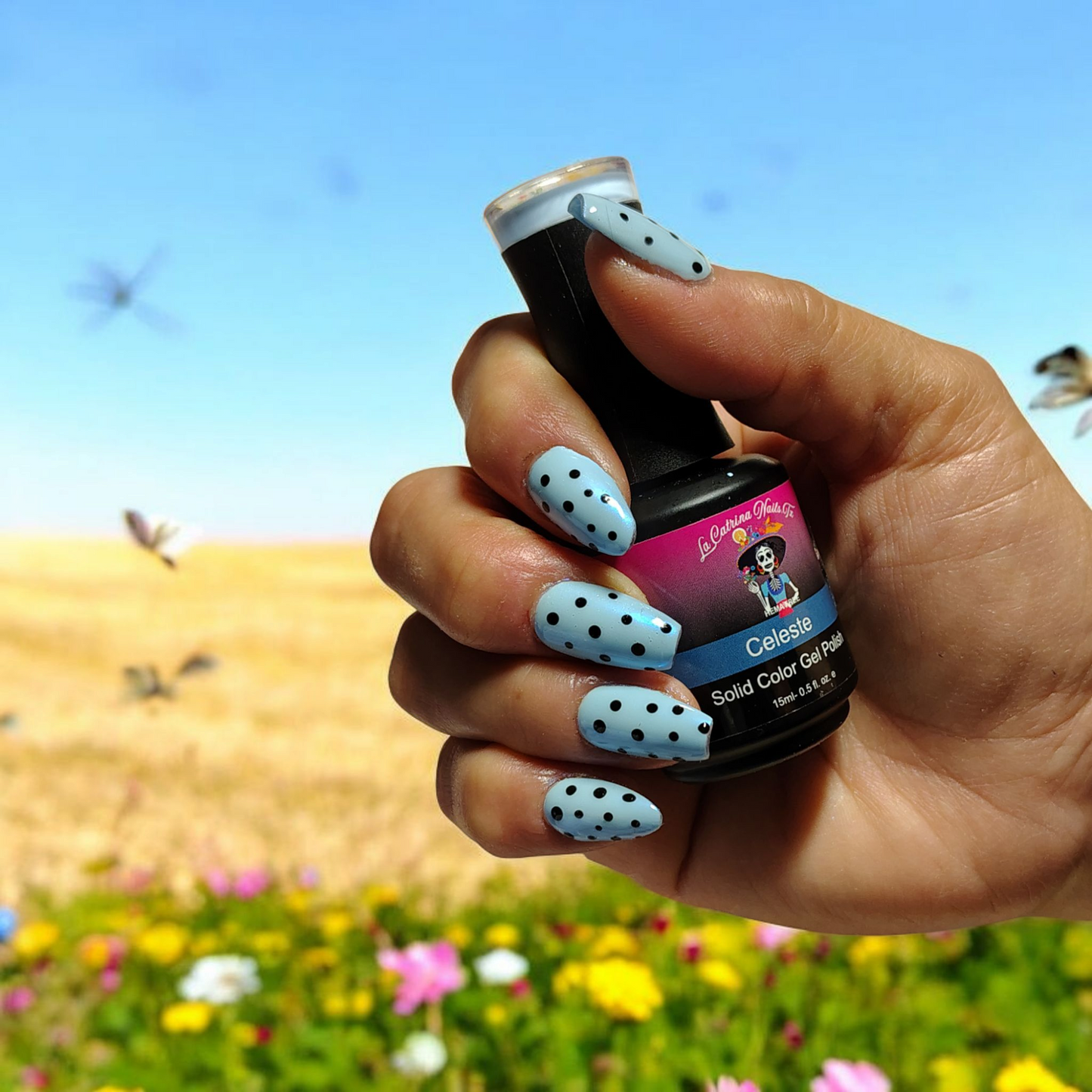 La Catrina Nails.Tx~ Primavera Collection ~ Celeste / Sky Blue