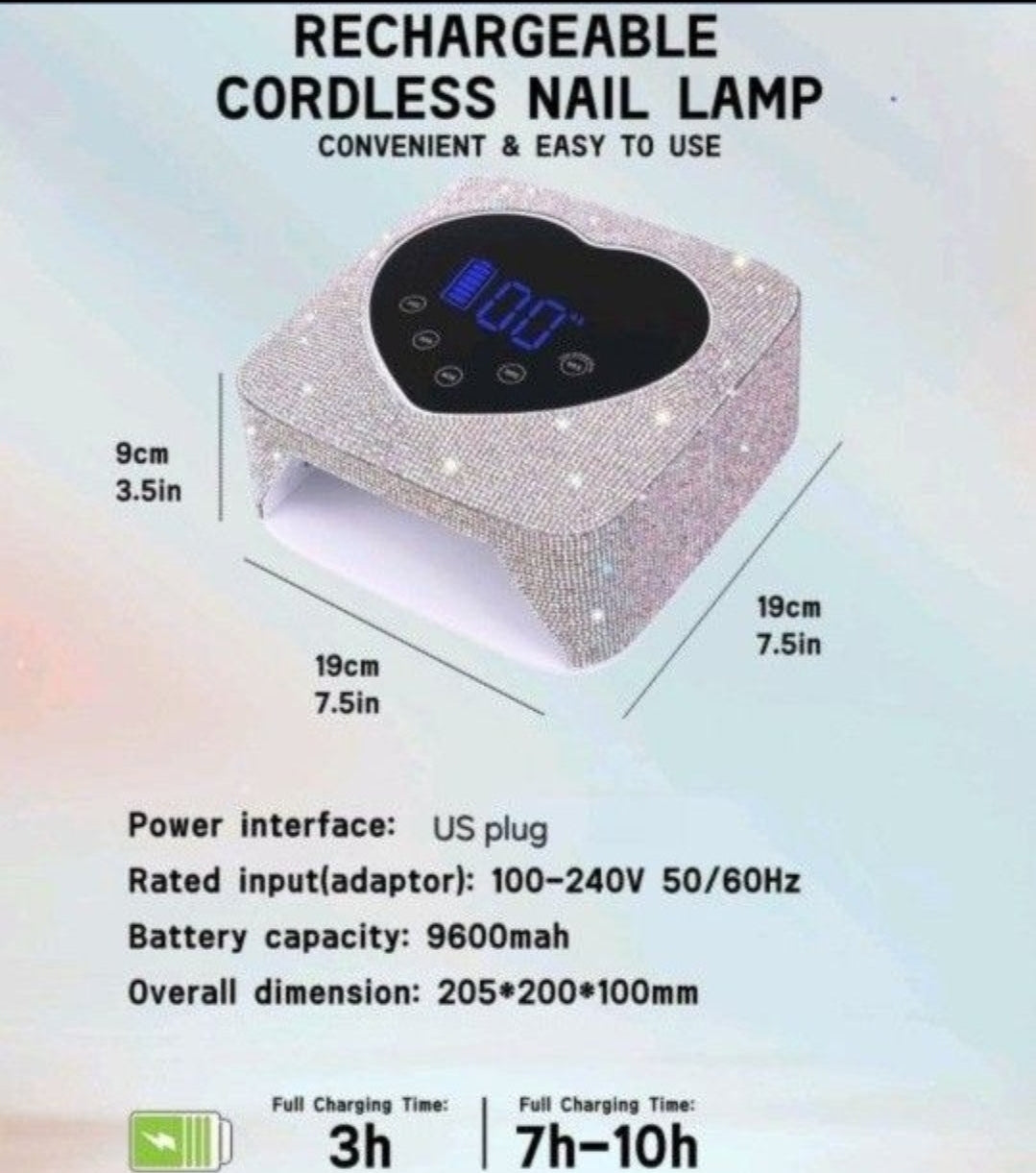 Large Stone Rechargeable Cordless UV.LED Lamp
