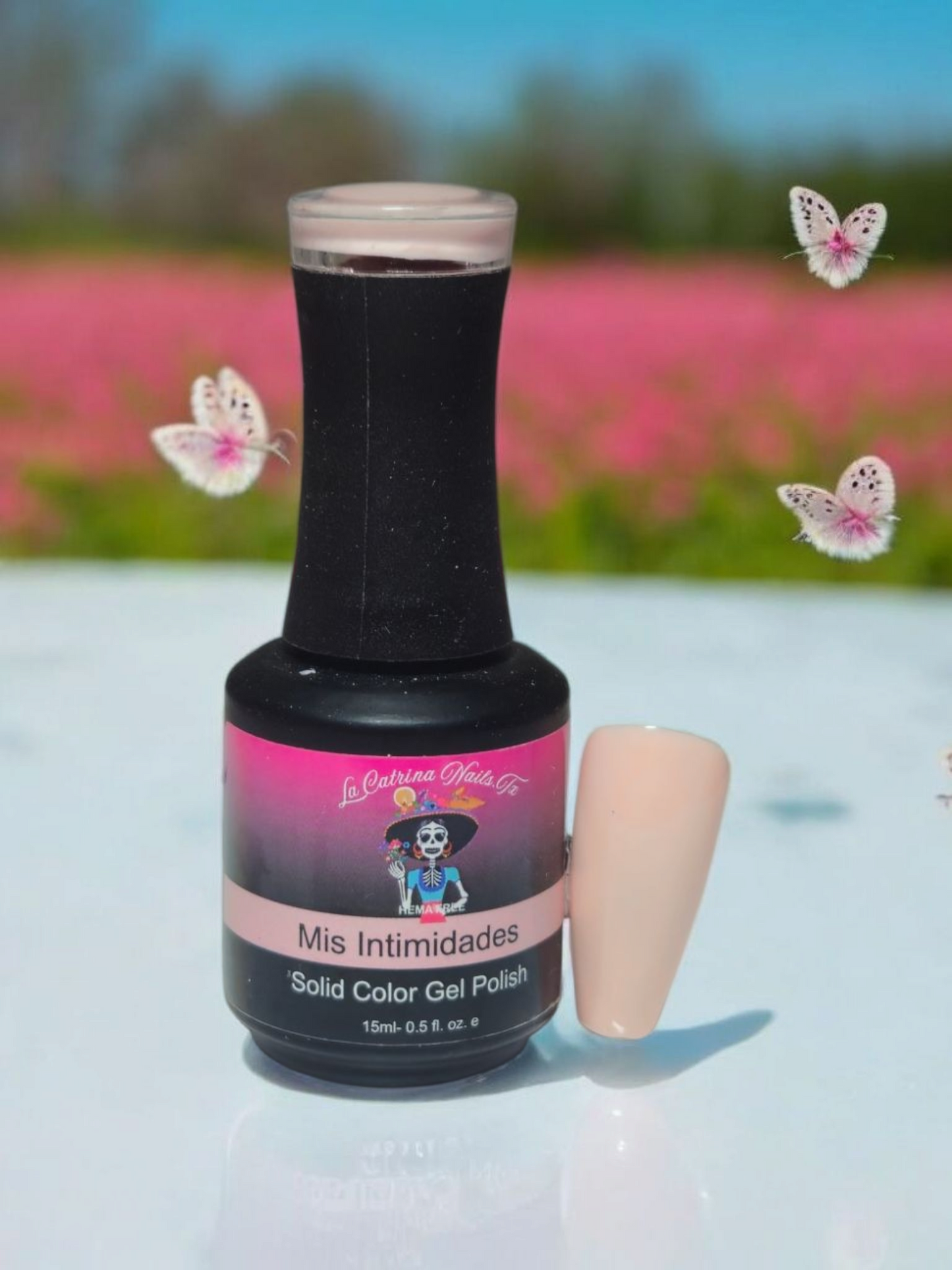 Complete collection of La Catrina Nails.Tx HEMA-free Polishes