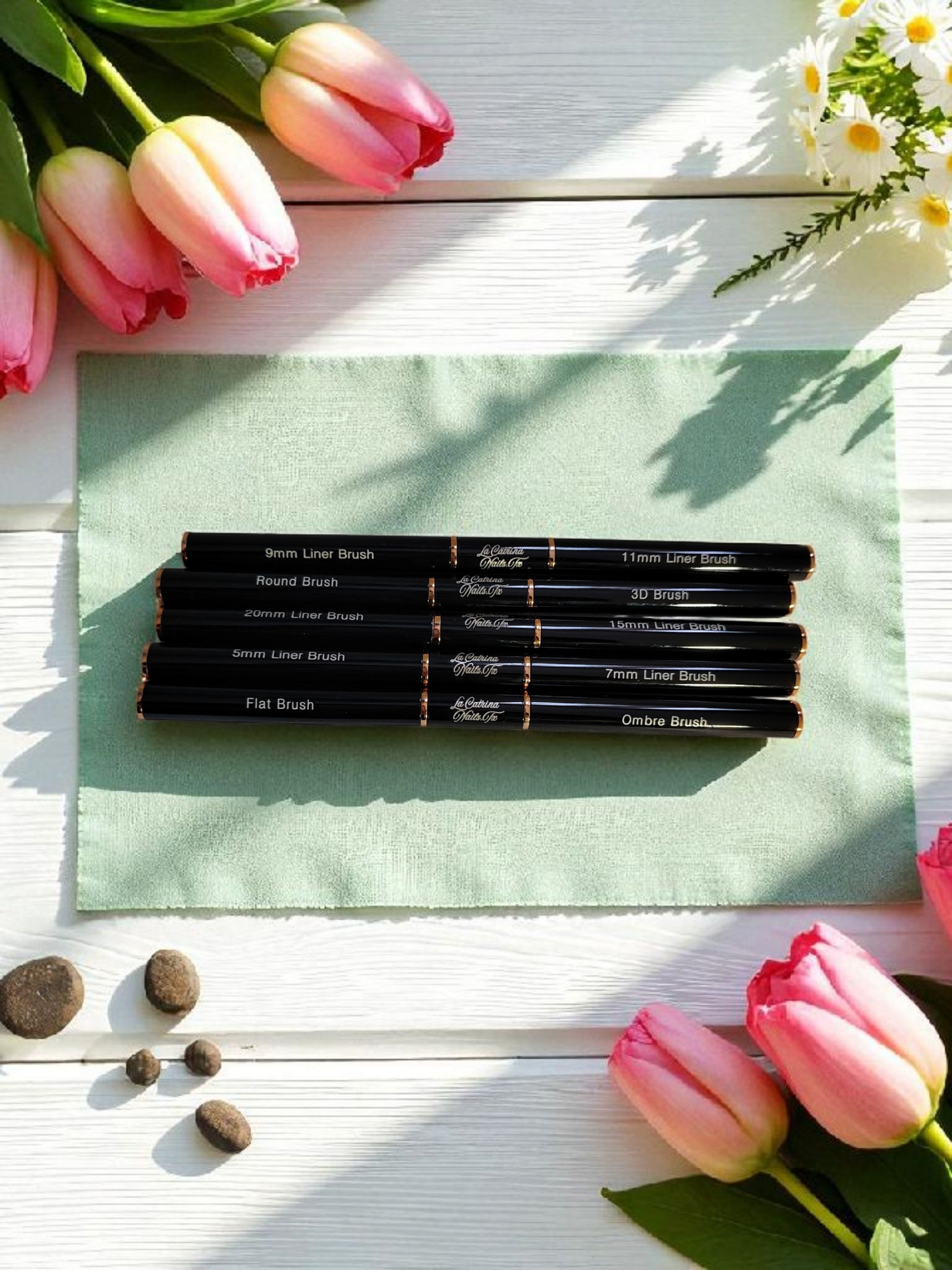 5 Double-Ended Liner Brushes/ Art Brush