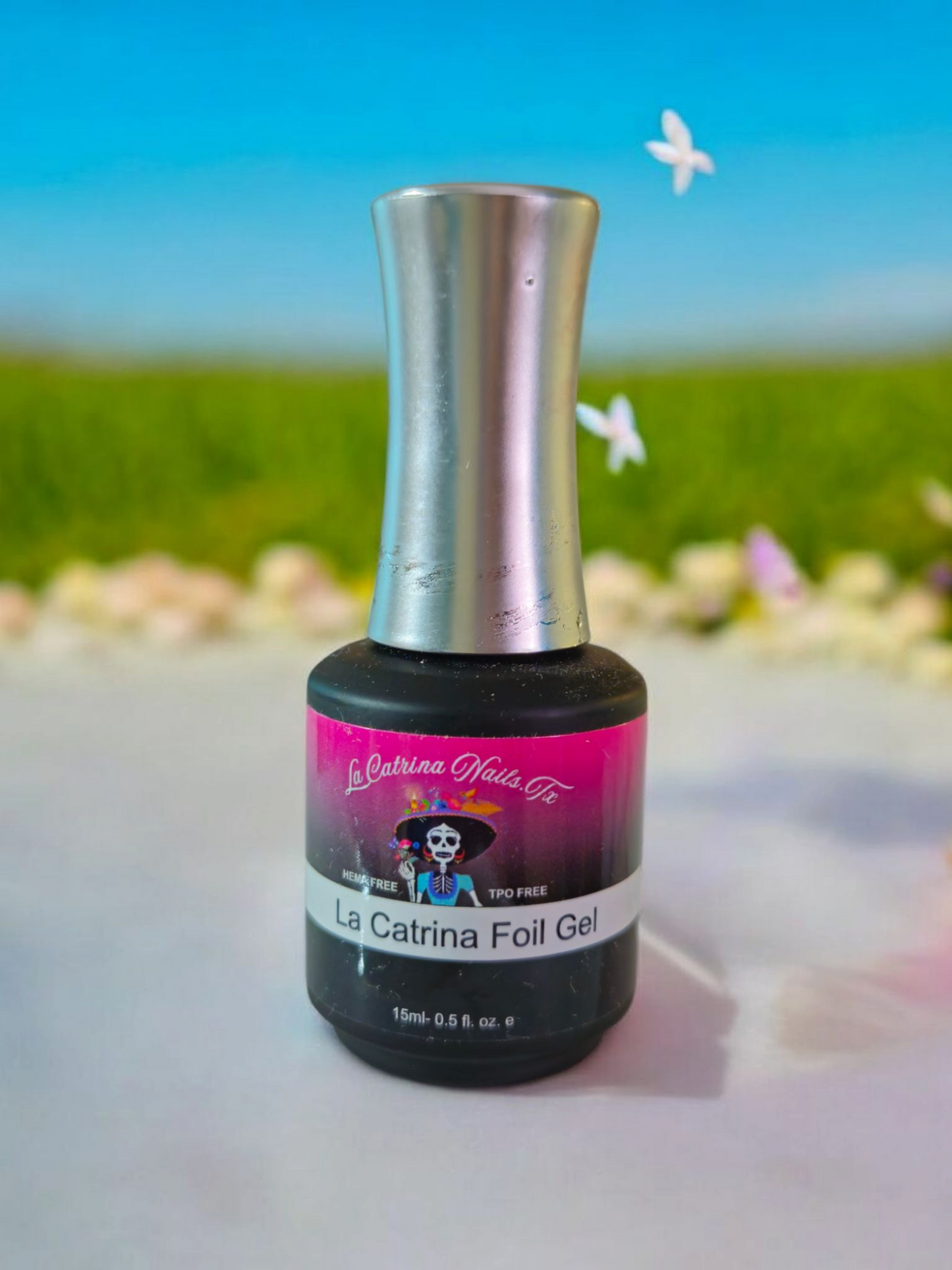 Complete collection of La Catrina Nails.Tx HEMA-free Polishes