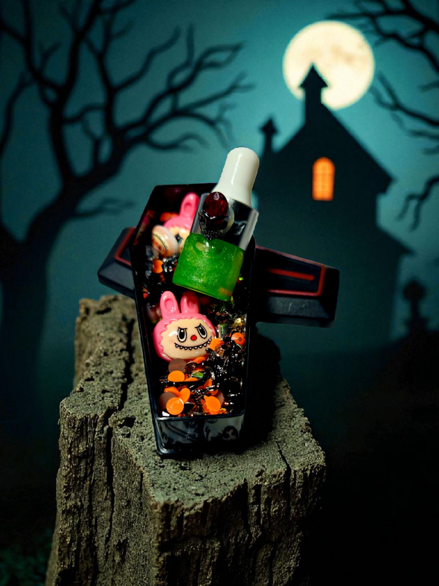 1 Coffin Halloween Nail Charms π