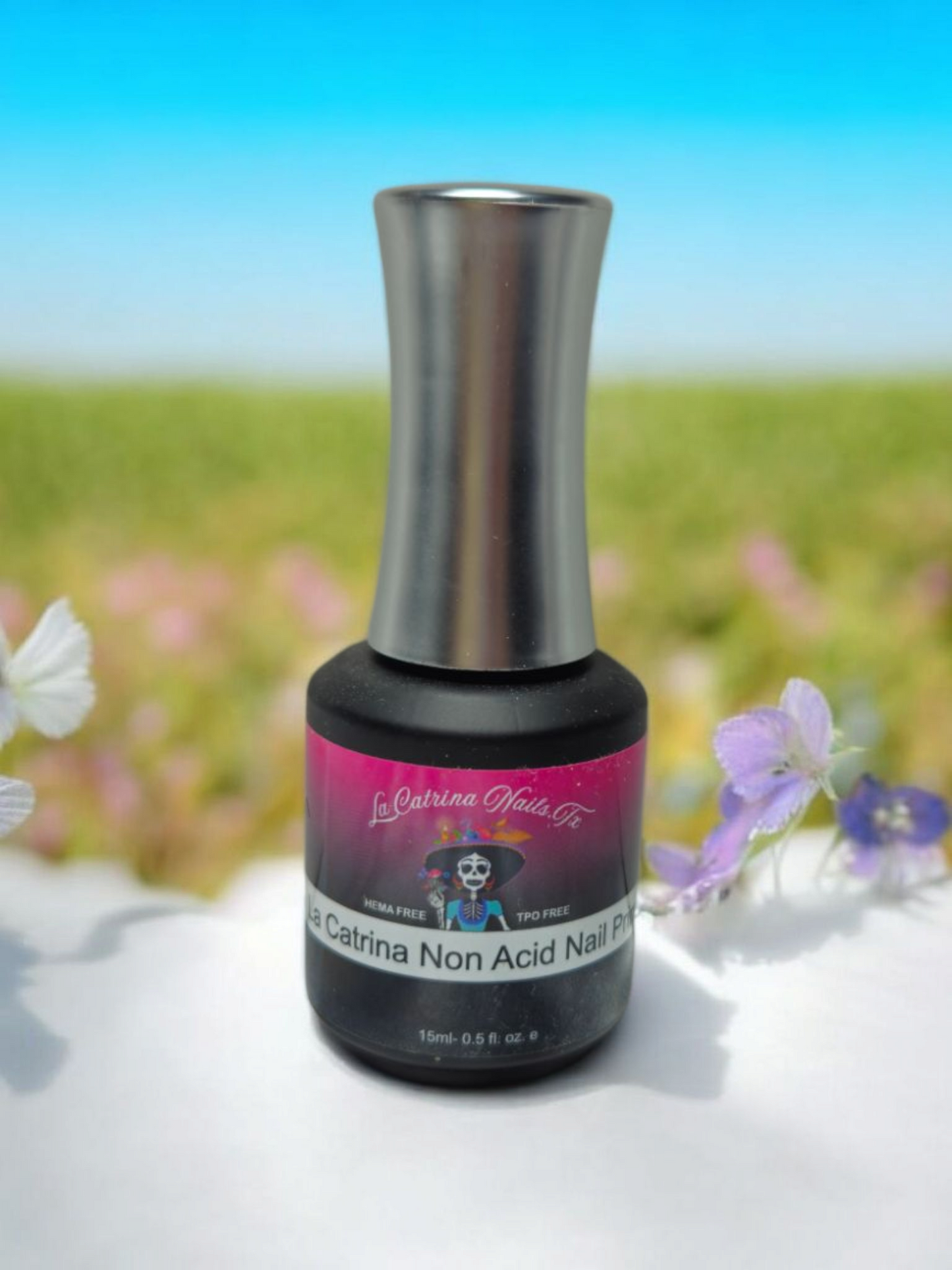 Complete collection of La Catrina Nails.Tx HEMA-free Polishes