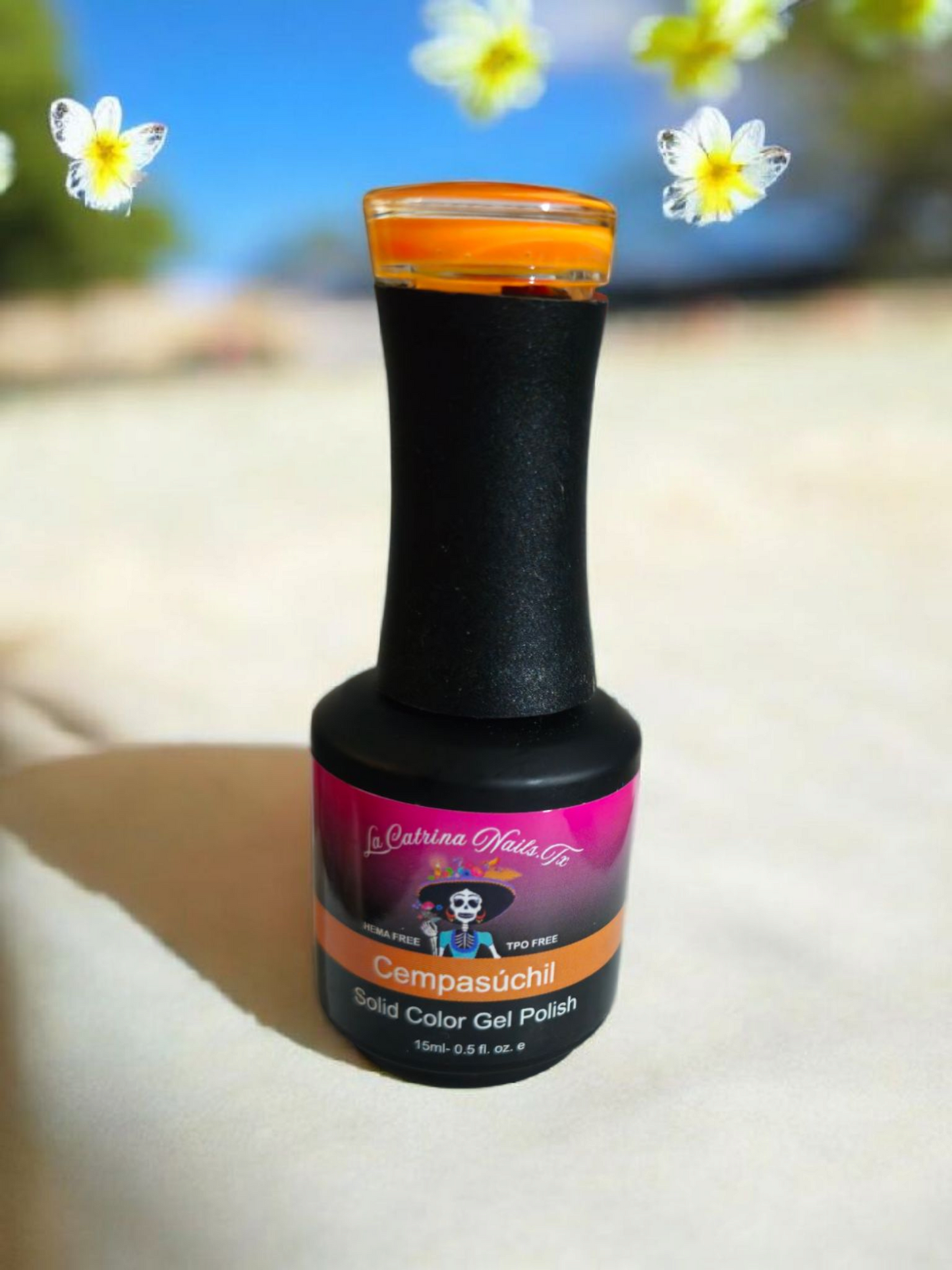 La Catrina Nails.Tx ~ Cempasúchil ~ Orange Marigold