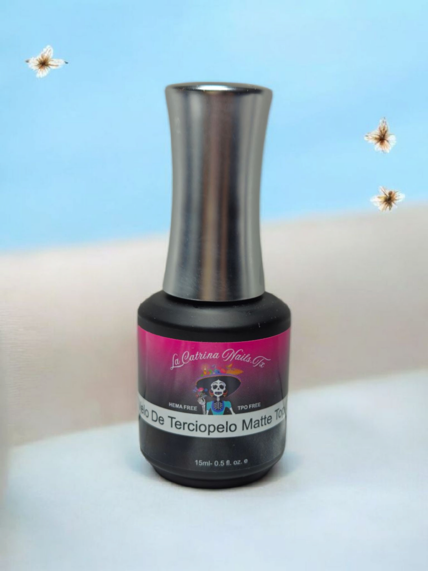 Complete collection of La Catrina Nails.Tx HEMA-free Polishes