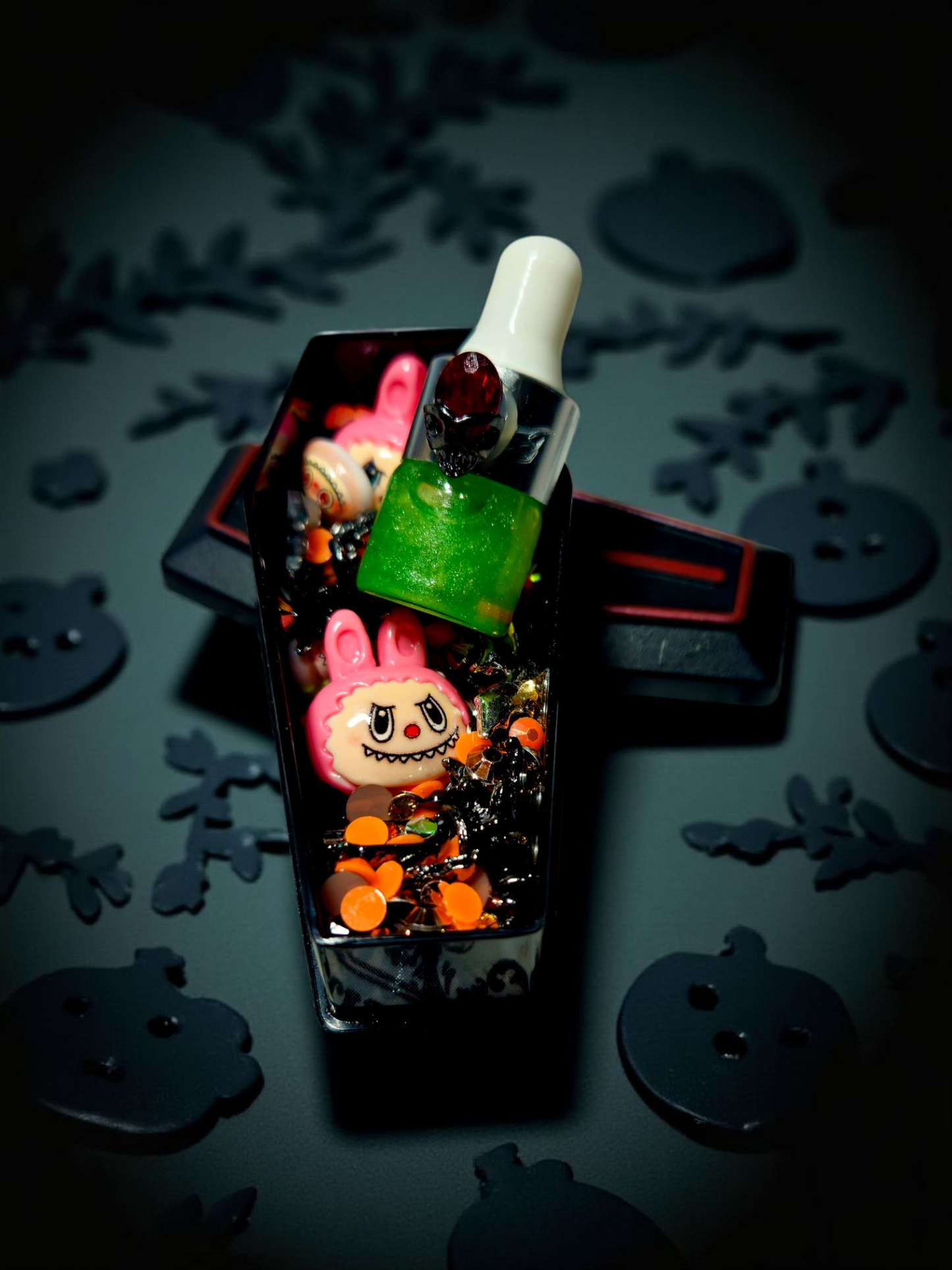 1 Coffin Halloween Nail Charms π