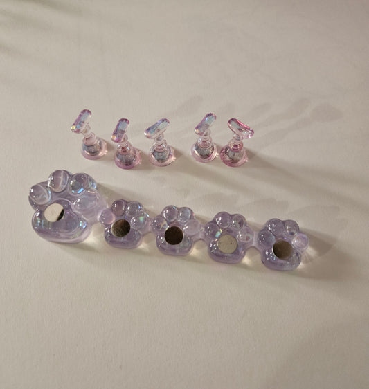 Nail art holder/display stand. Cat paw design