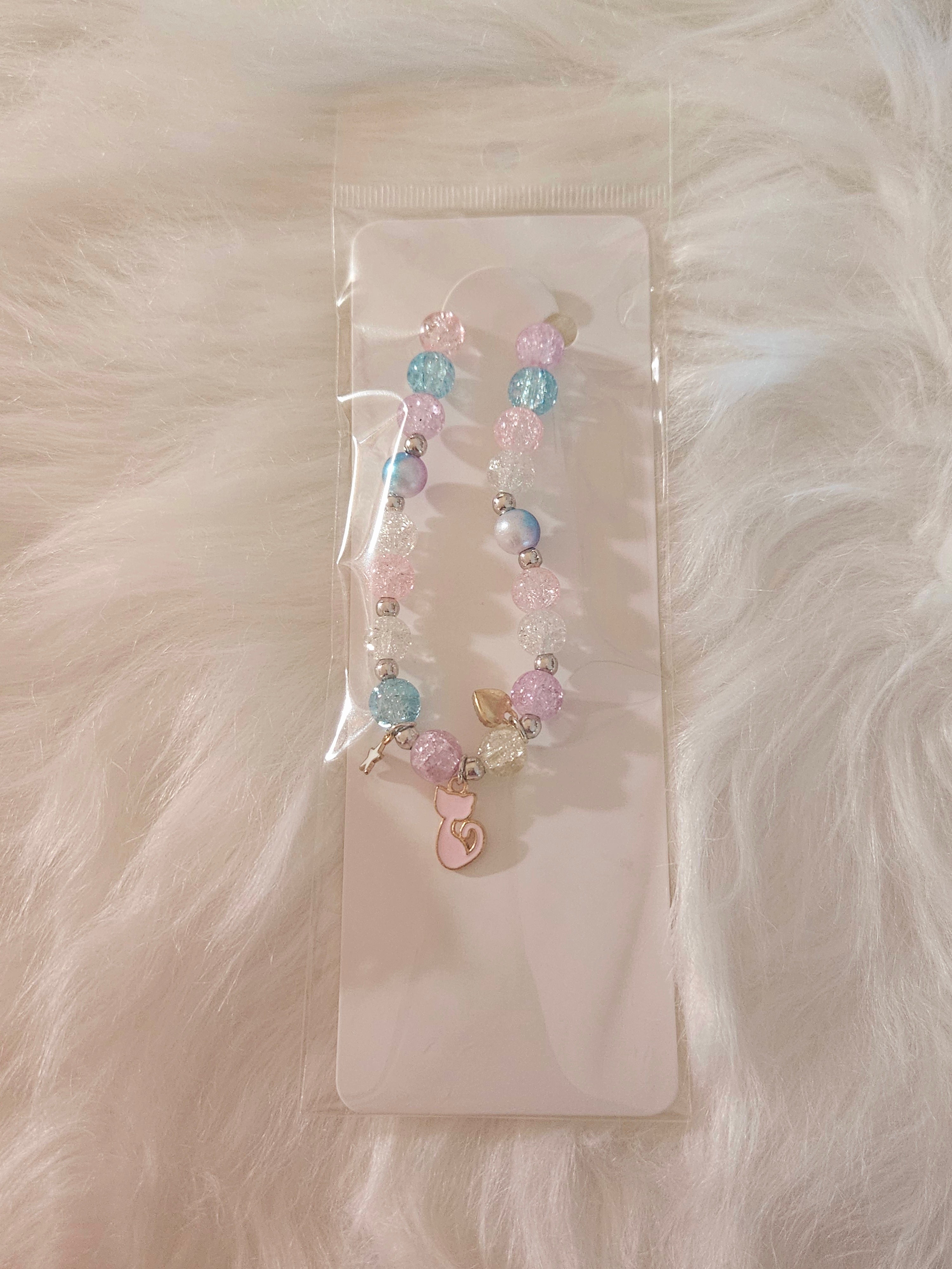 Pulsera de la amistad con cuentas de palomitas de maíz ~ Kitty