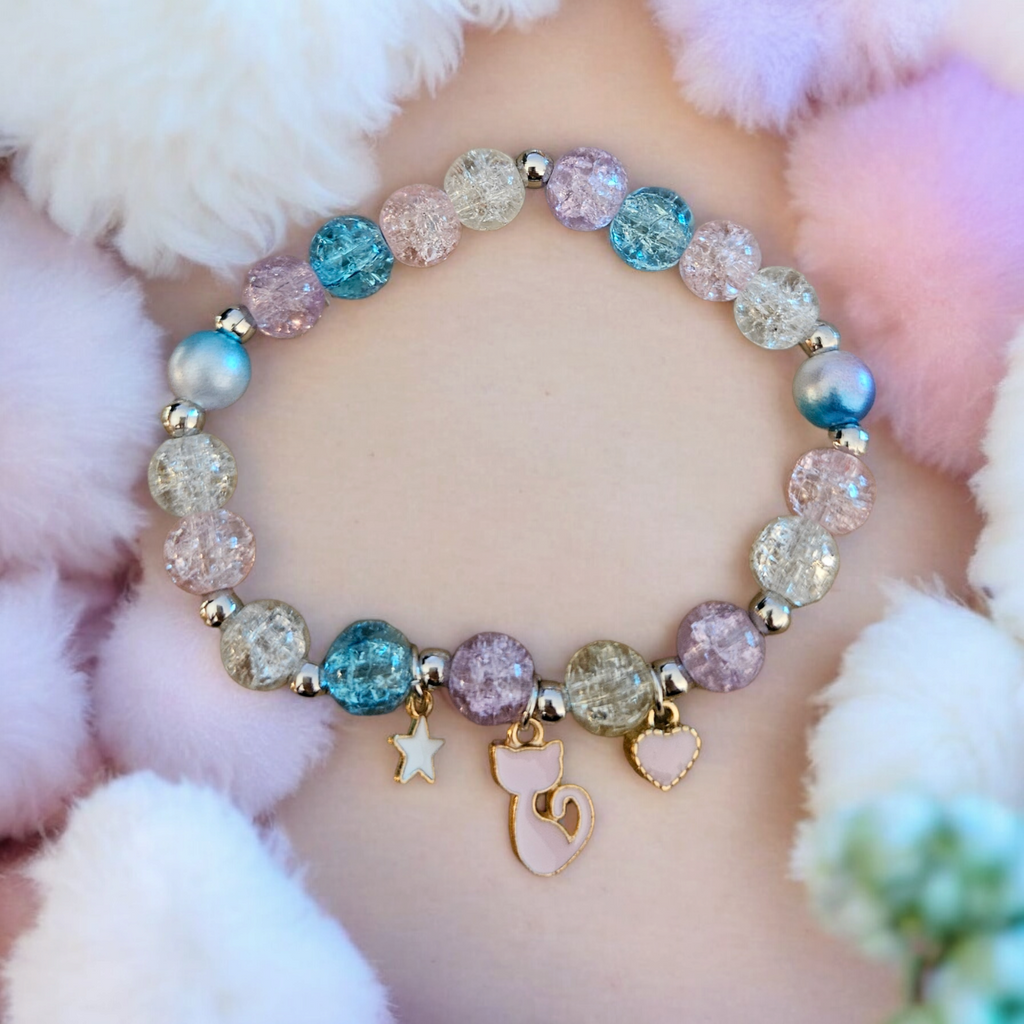Pulsera de la amistad con cuentas de palomitas de maíz ~ Kitty
