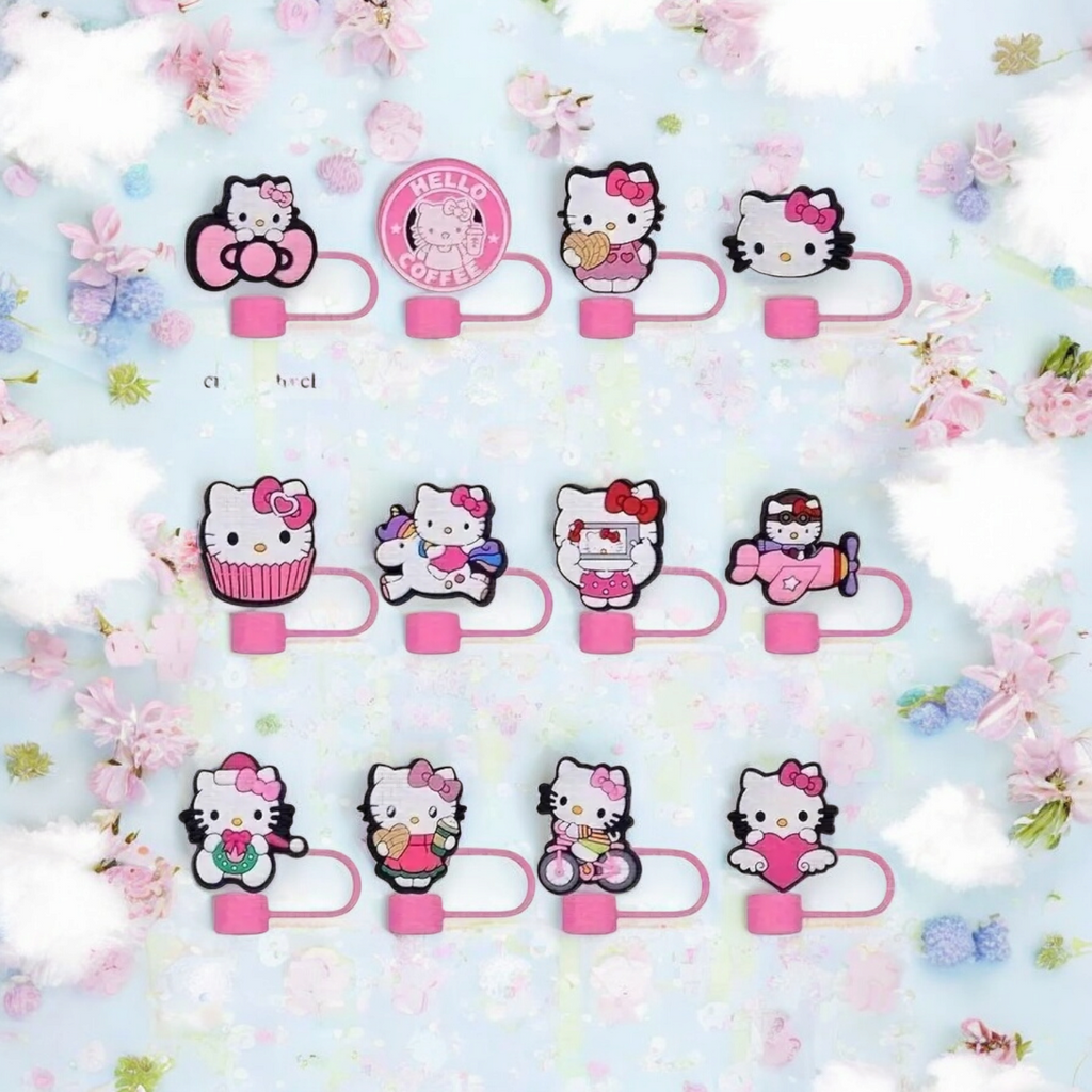 Pajita flexible HK con adorno