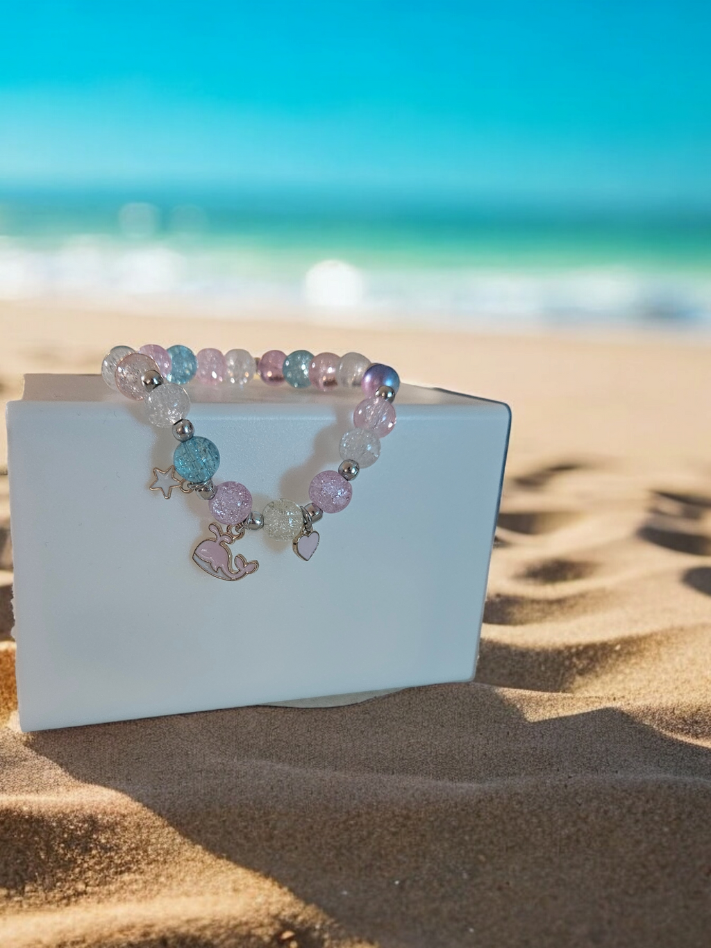 Popcorn Bead Friendship Bracelet ~ Whale