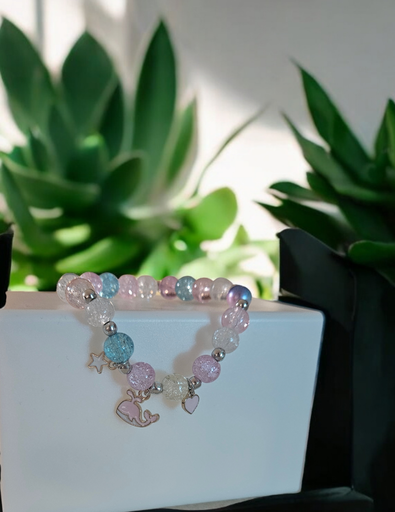 Popcorn Bead Friendship Bracelet ~ Whale