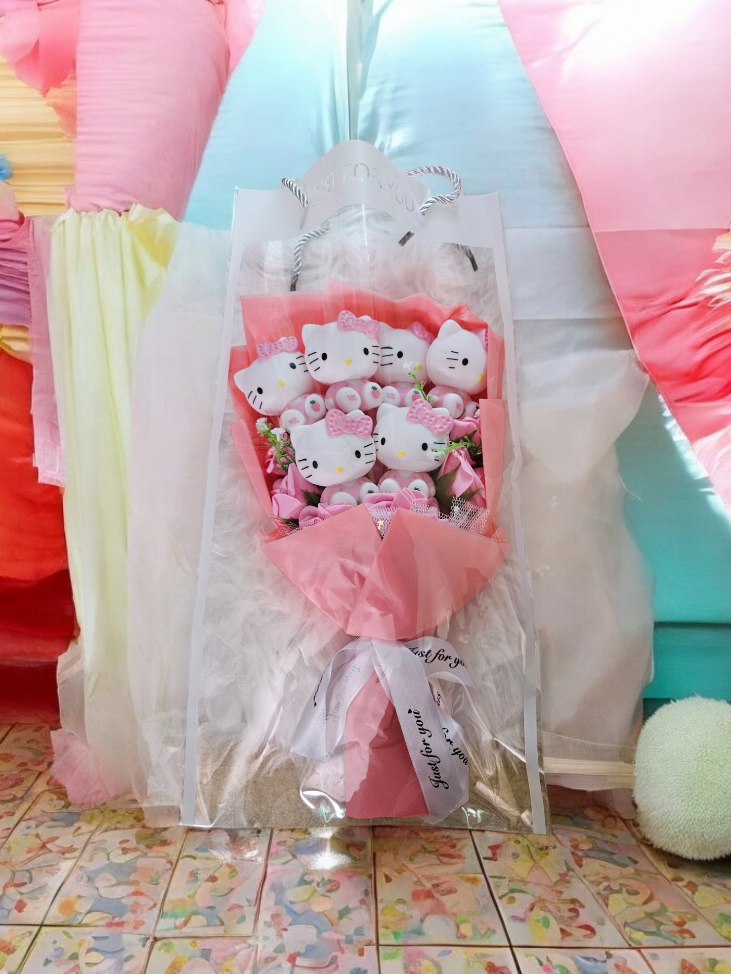 Large Pink Soap Rose Bouquet