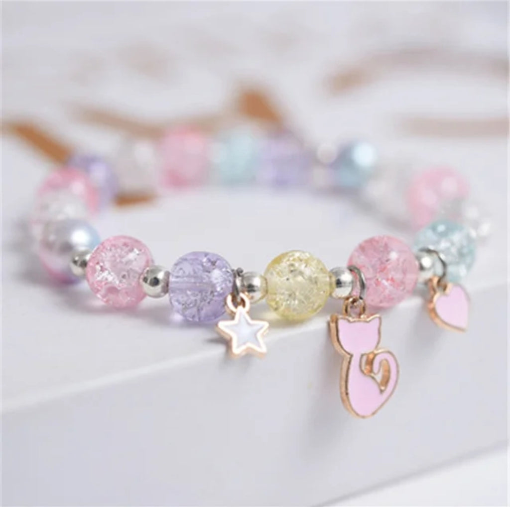 Pulsera de la amistad con cuentas de palomitas de maíz ~ Kitty