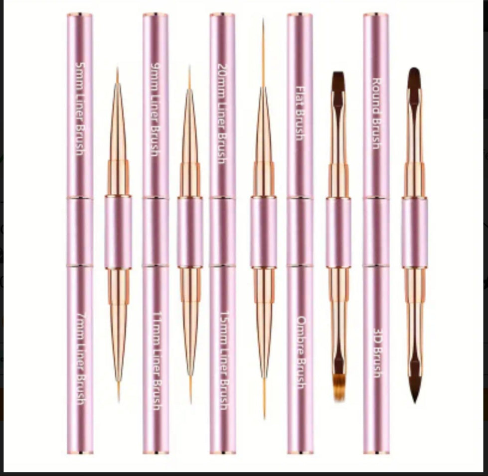 5 Double-Ended Liner Brushes/ Art Brush