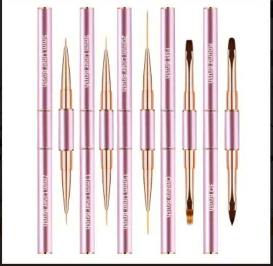 5 Double-Ended Liner Brushes/ Art Brush