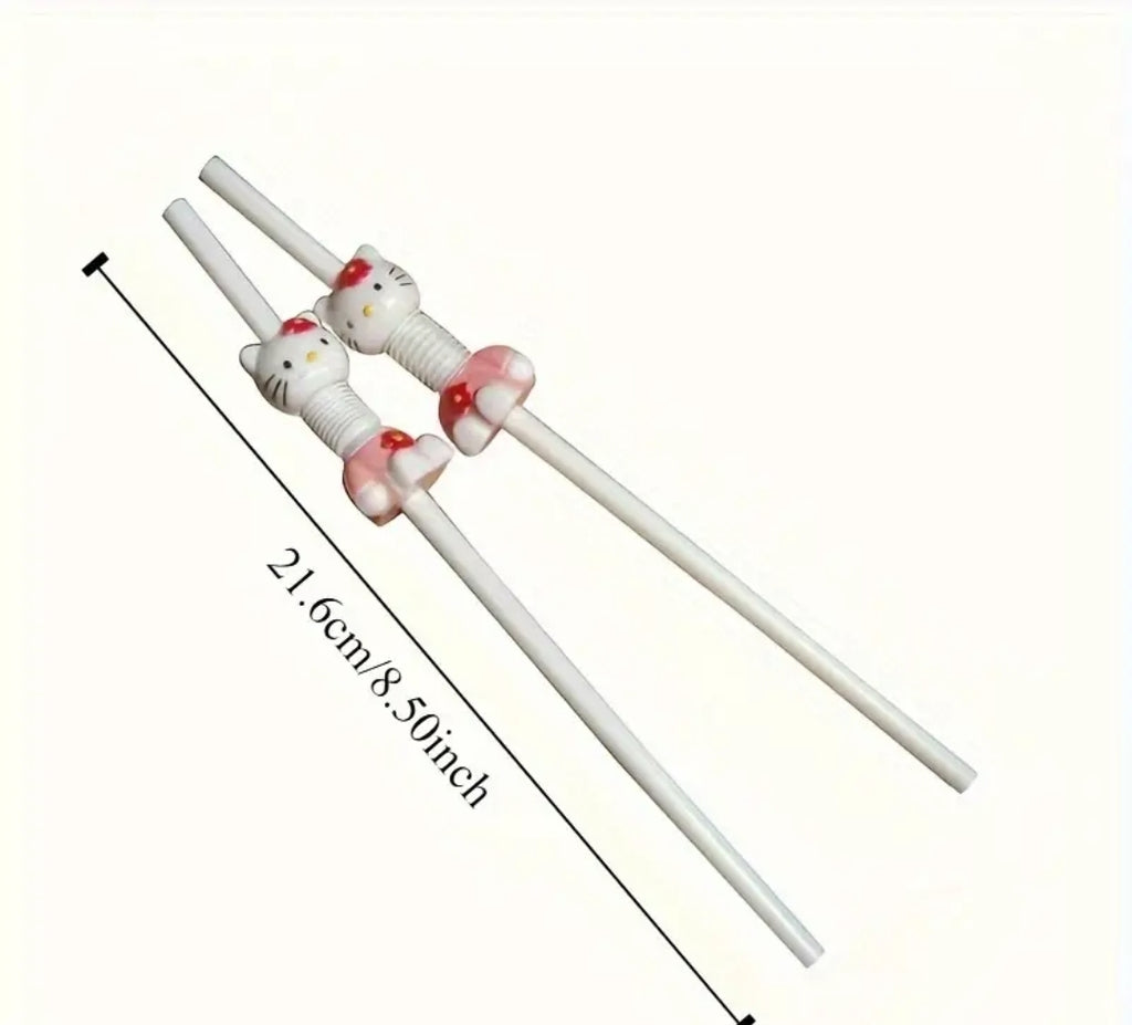 Pajita flexible HK con adorno