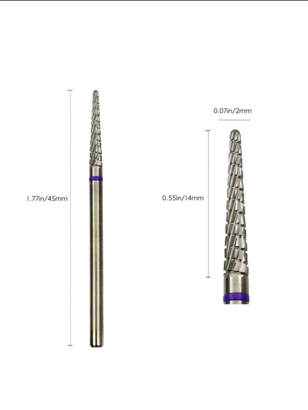 Cuticle Under Nail Cleaner Drill Bit Twin Pack