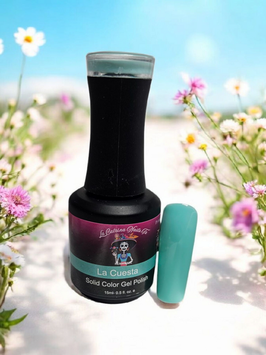 La Catrina Nails.Tx~ Primavera Collection ~ La Cuesta / Teal Blue