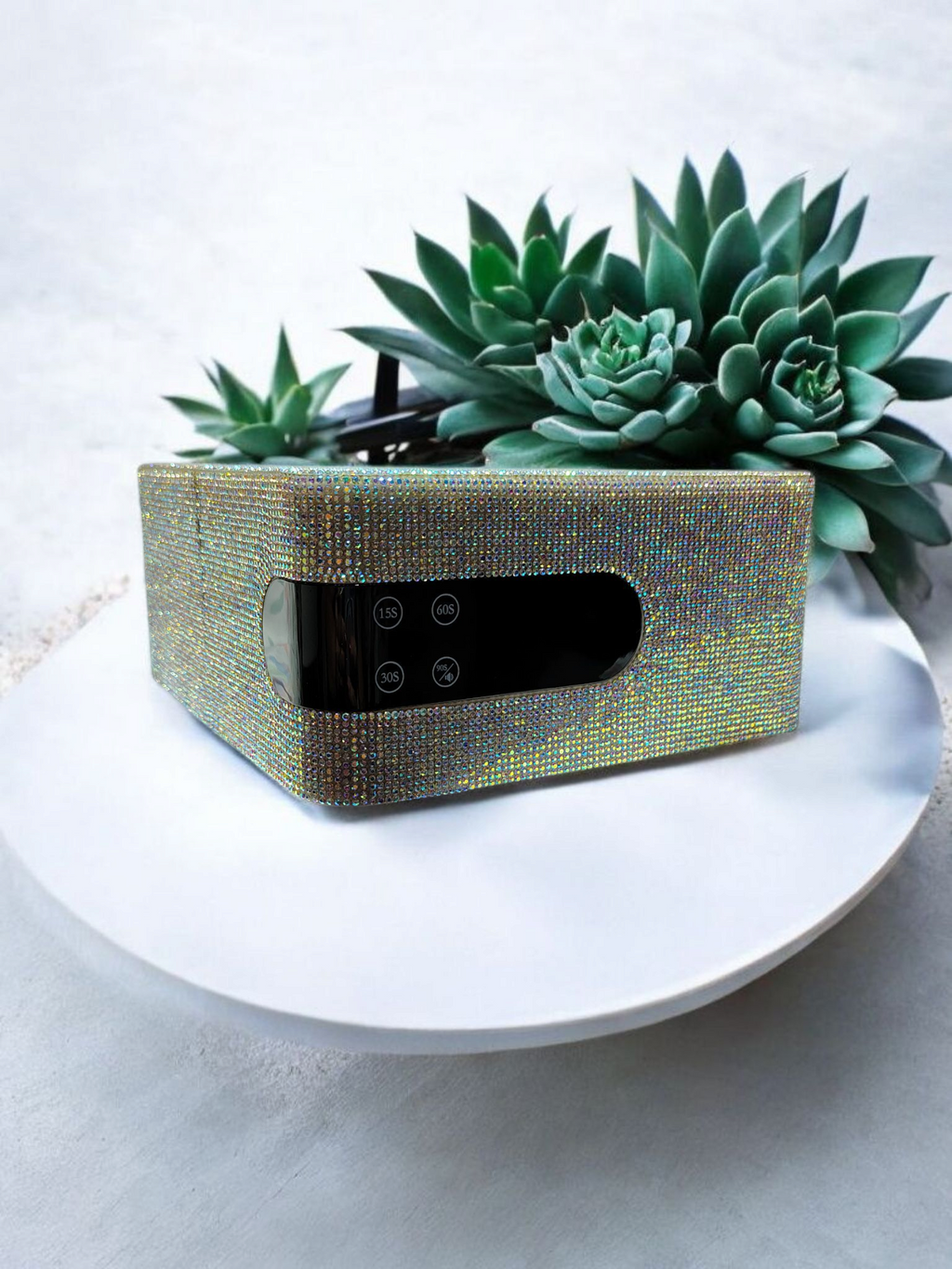 AB Rhinestone Lamp with a Rhinestone Nail Dust Brush