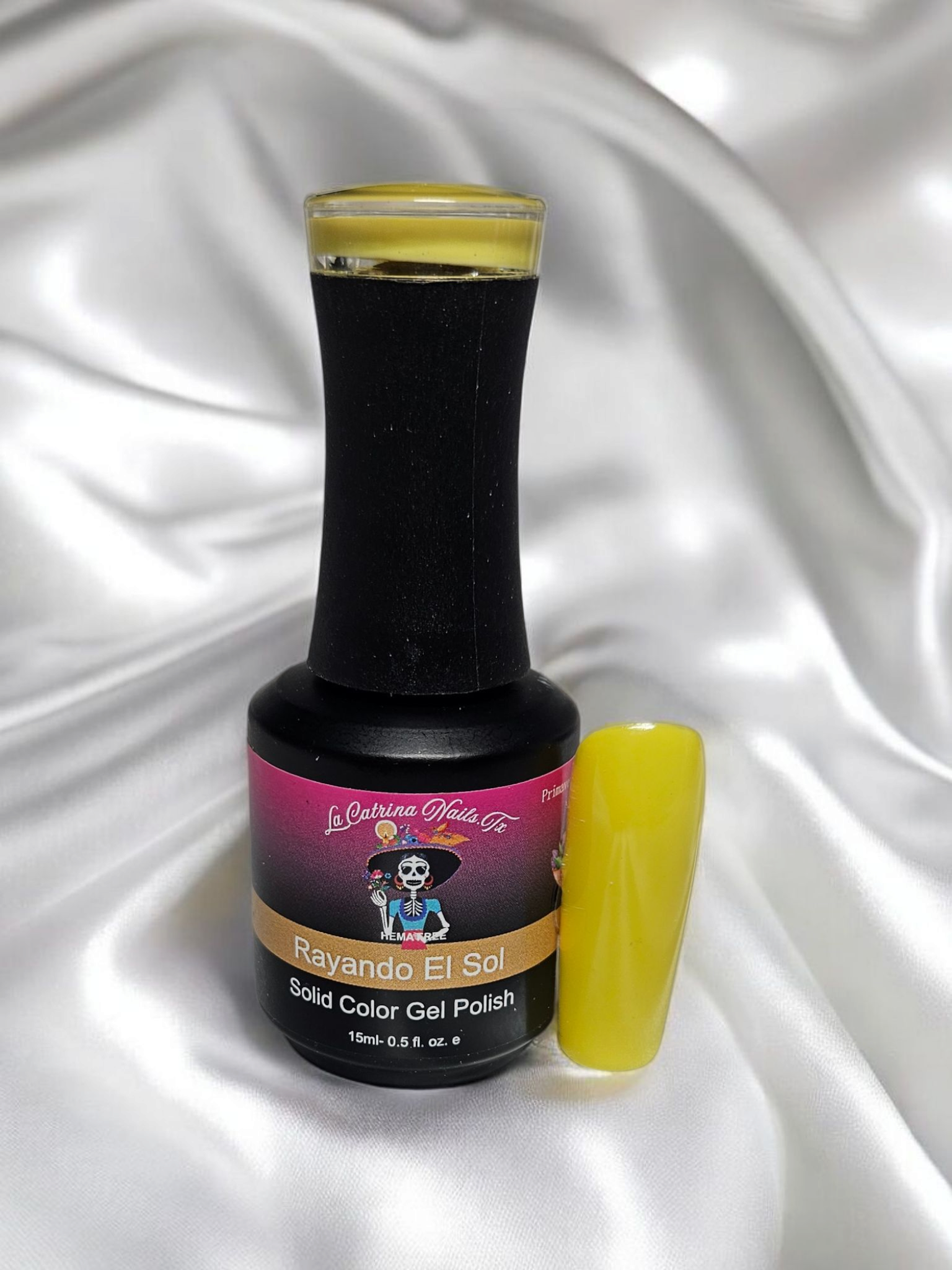 La Catrina Nails.Tx~ Primavera Collection ~ Rayando El Sol / Bright Yellow