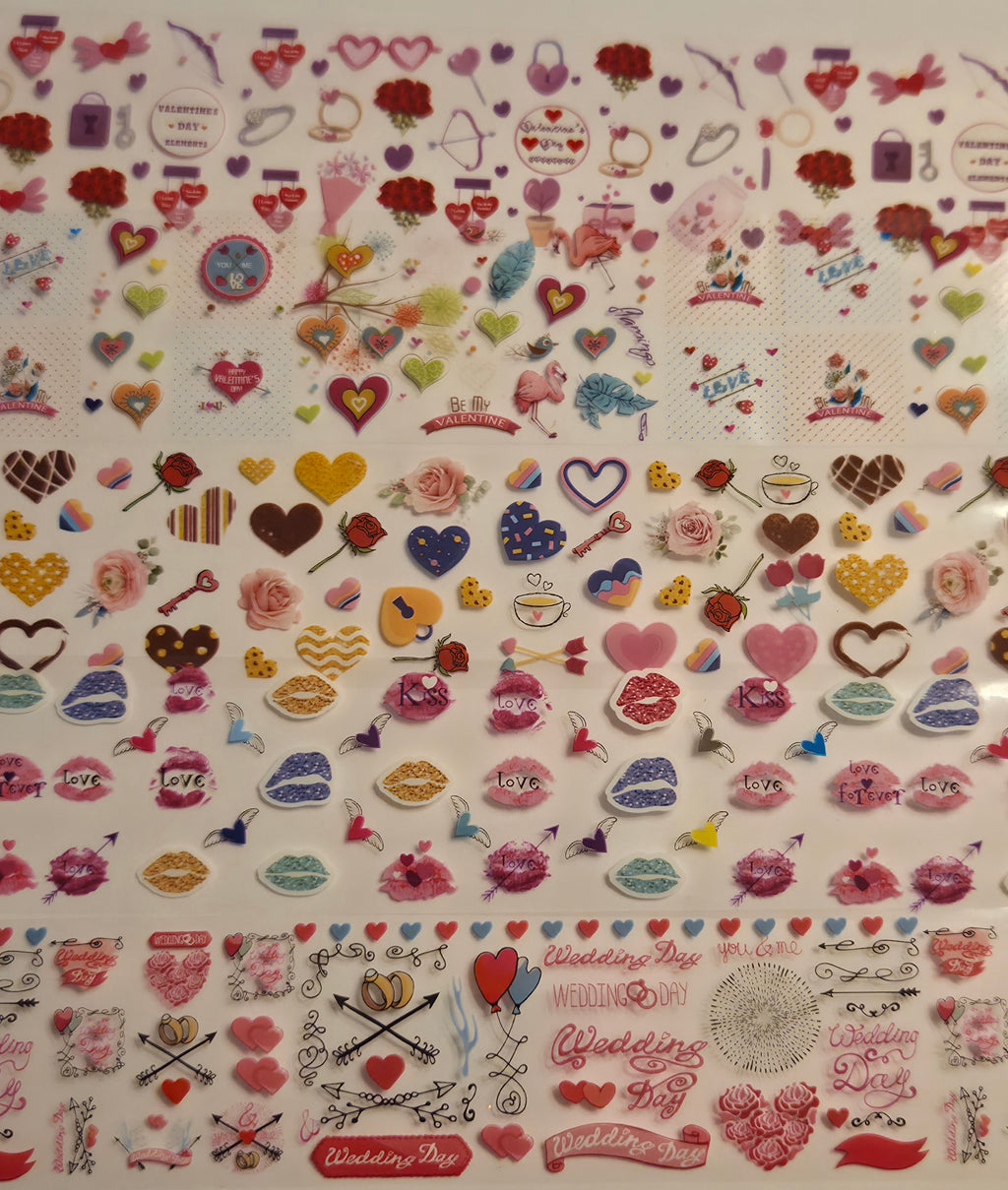 Heart's and Love Transfer Foil