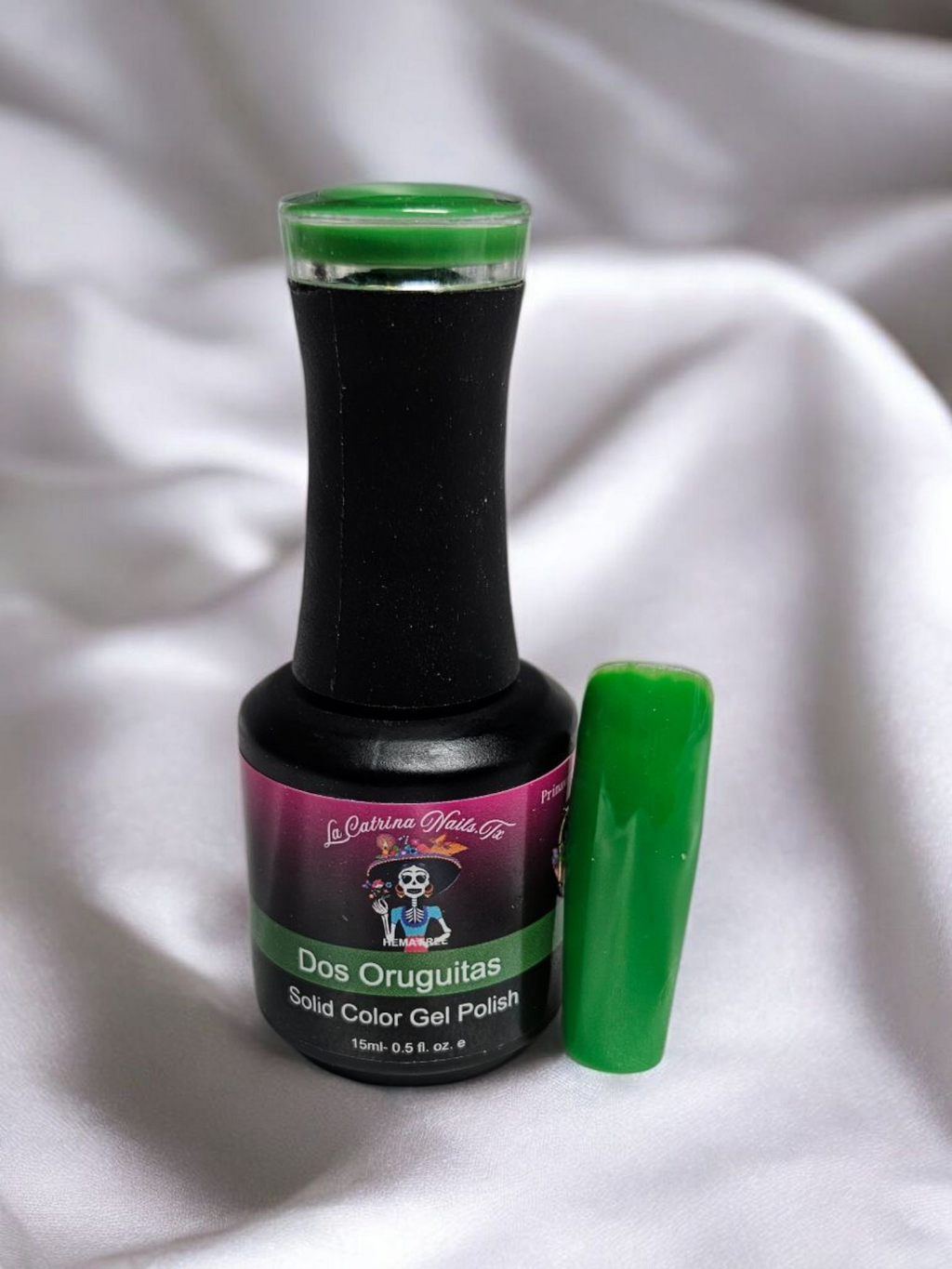 La Catrina Nails.Tx~ Primavera Collection ~ Dos Oruguitas / Spring Green