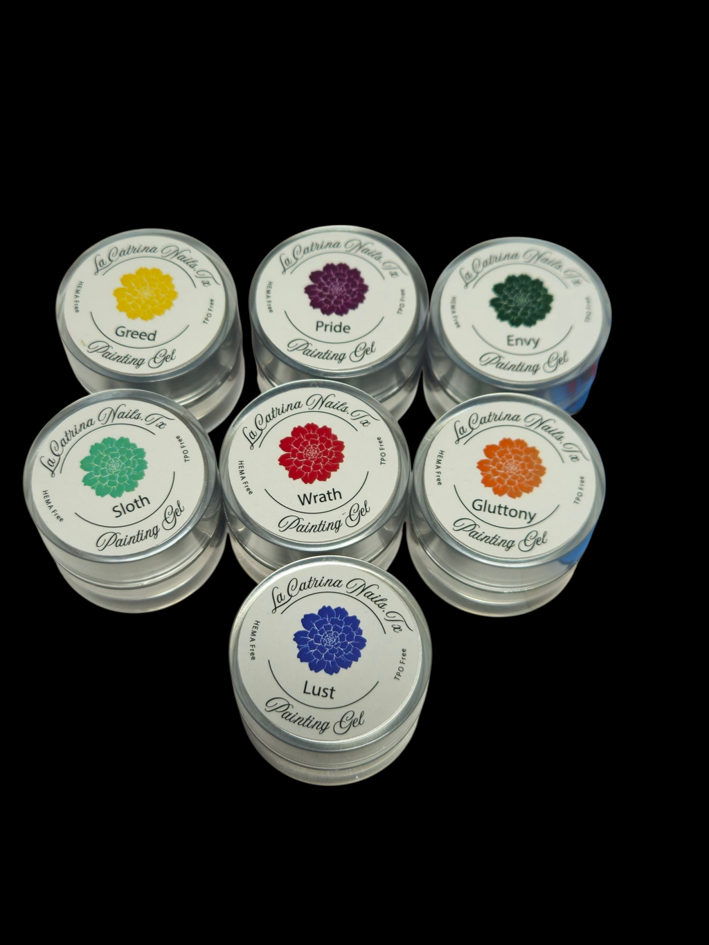 7 Pecados Capitales ~ Geles de pintura sin HEMA 5 ml