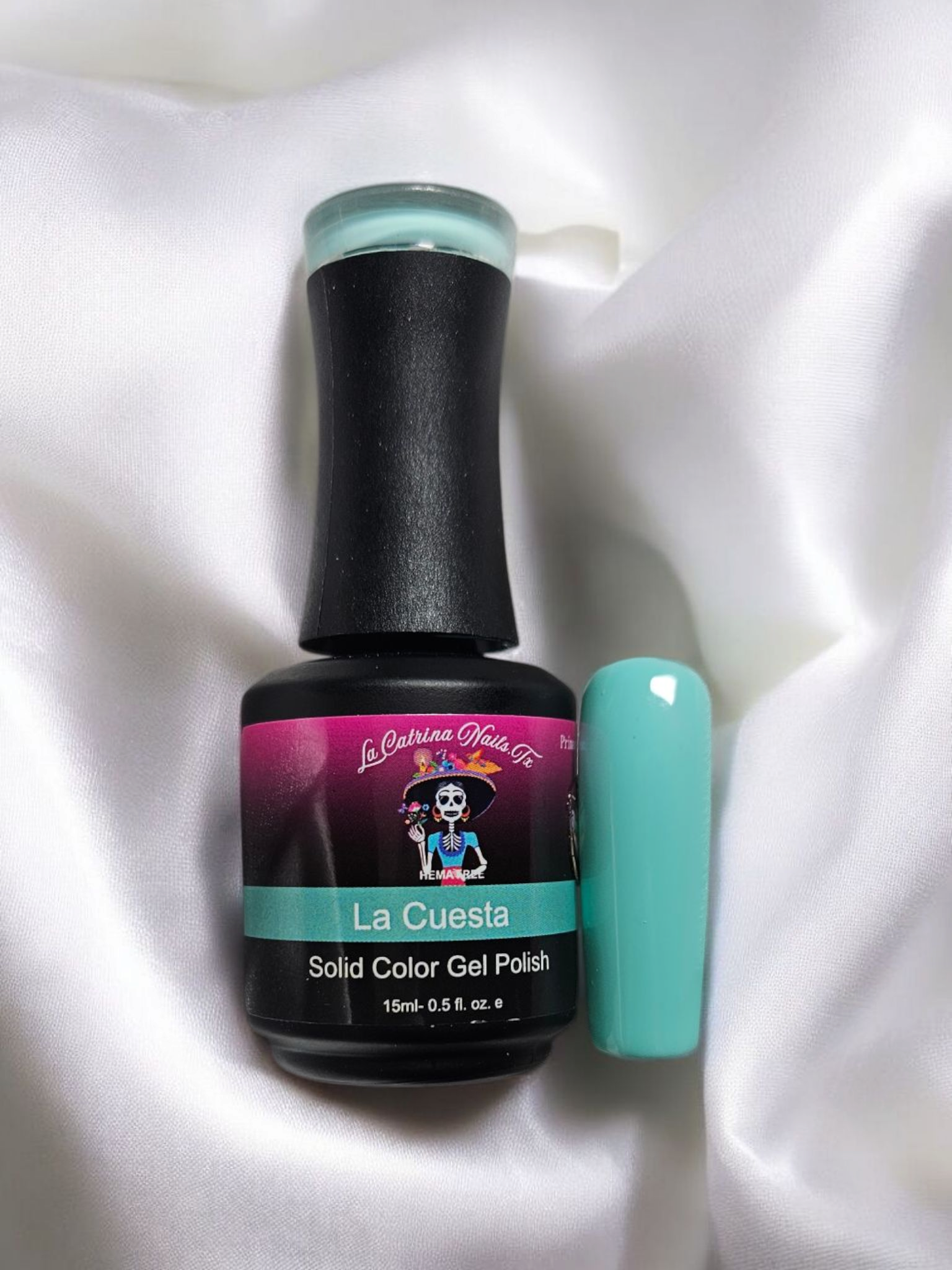 La Catrina Nails.Tx~ Primavera Collection ~ La Cuesta / Teal Blue