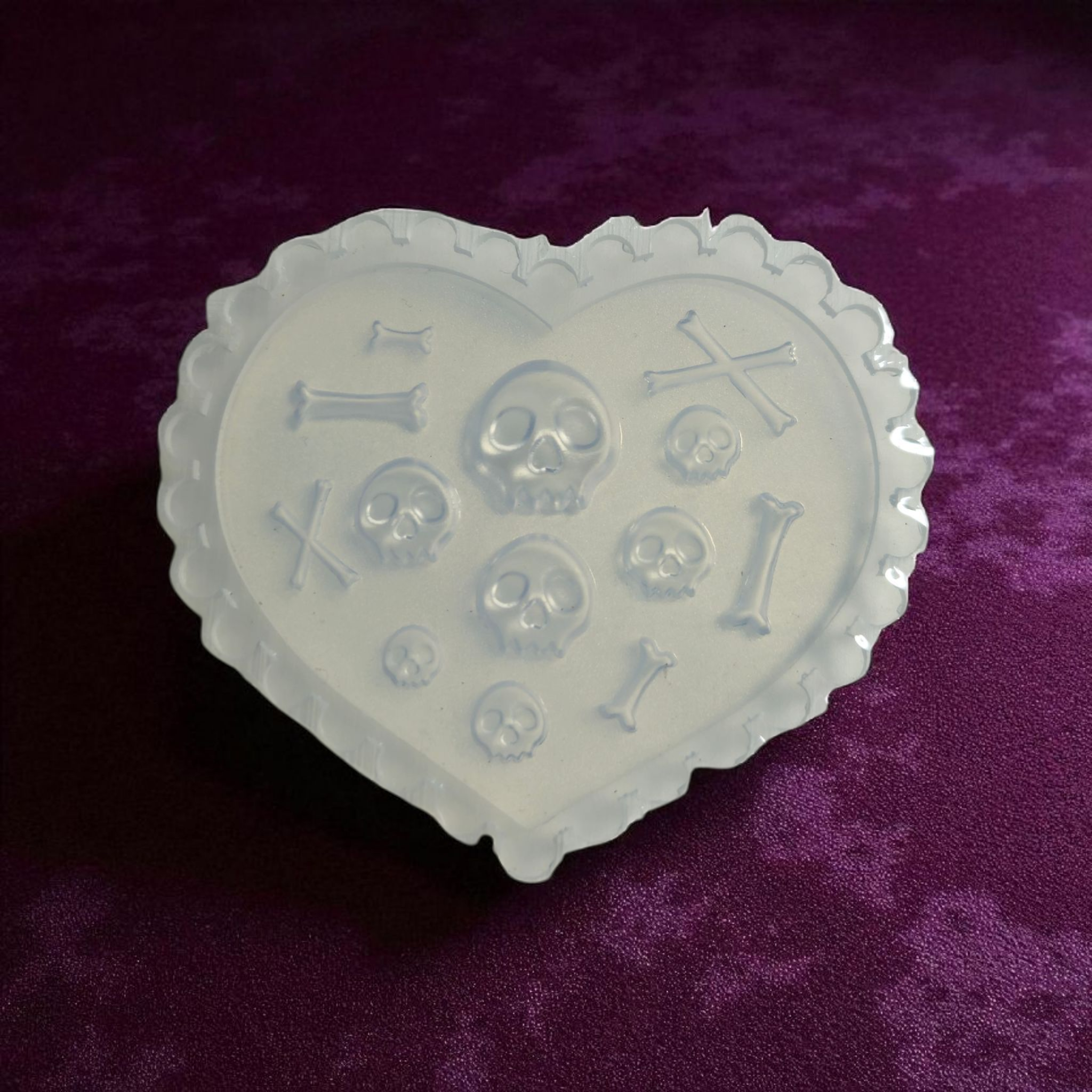 Skull and Bones Silicone Nail Charm Mold