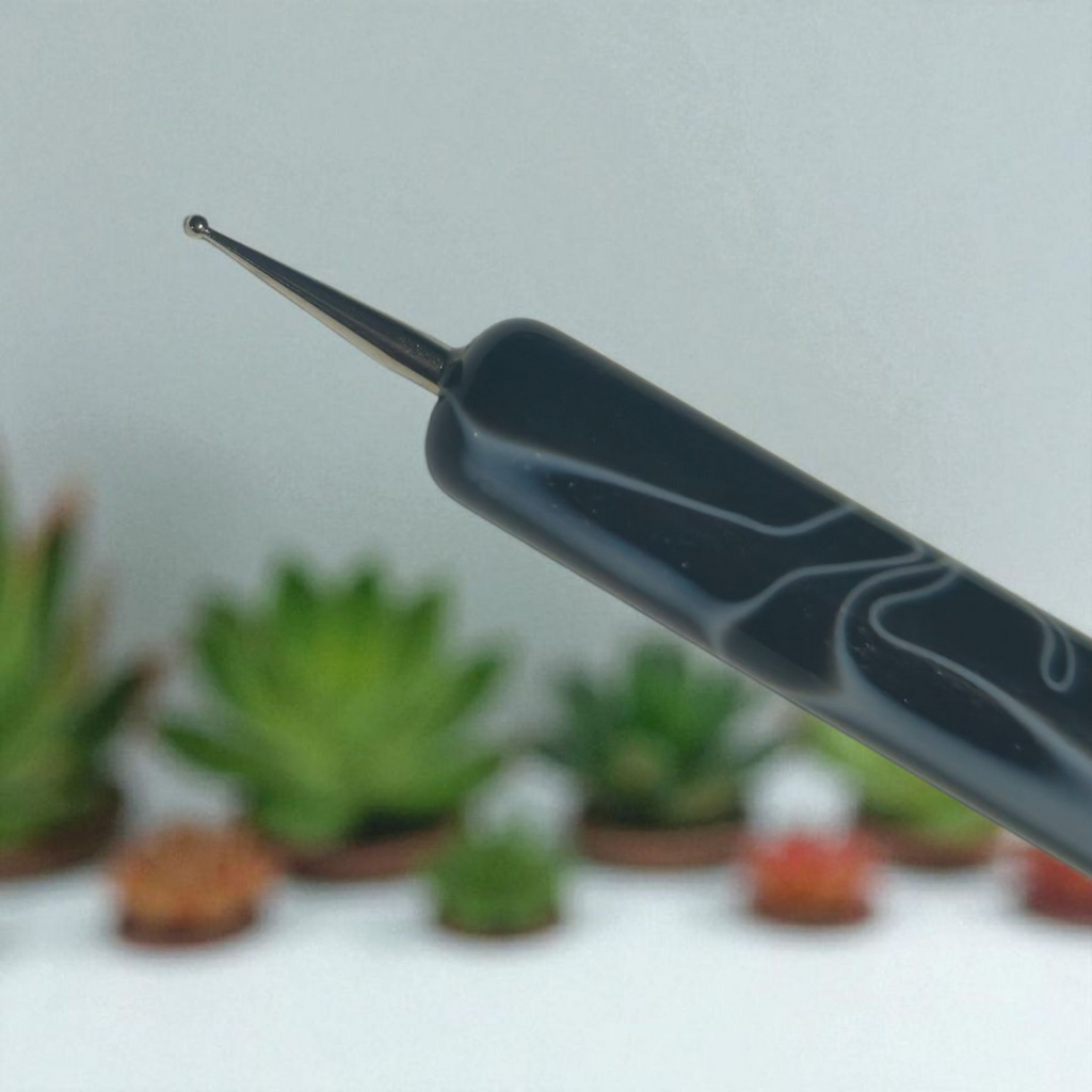 French Manicure Brush with Dotting Tool End.