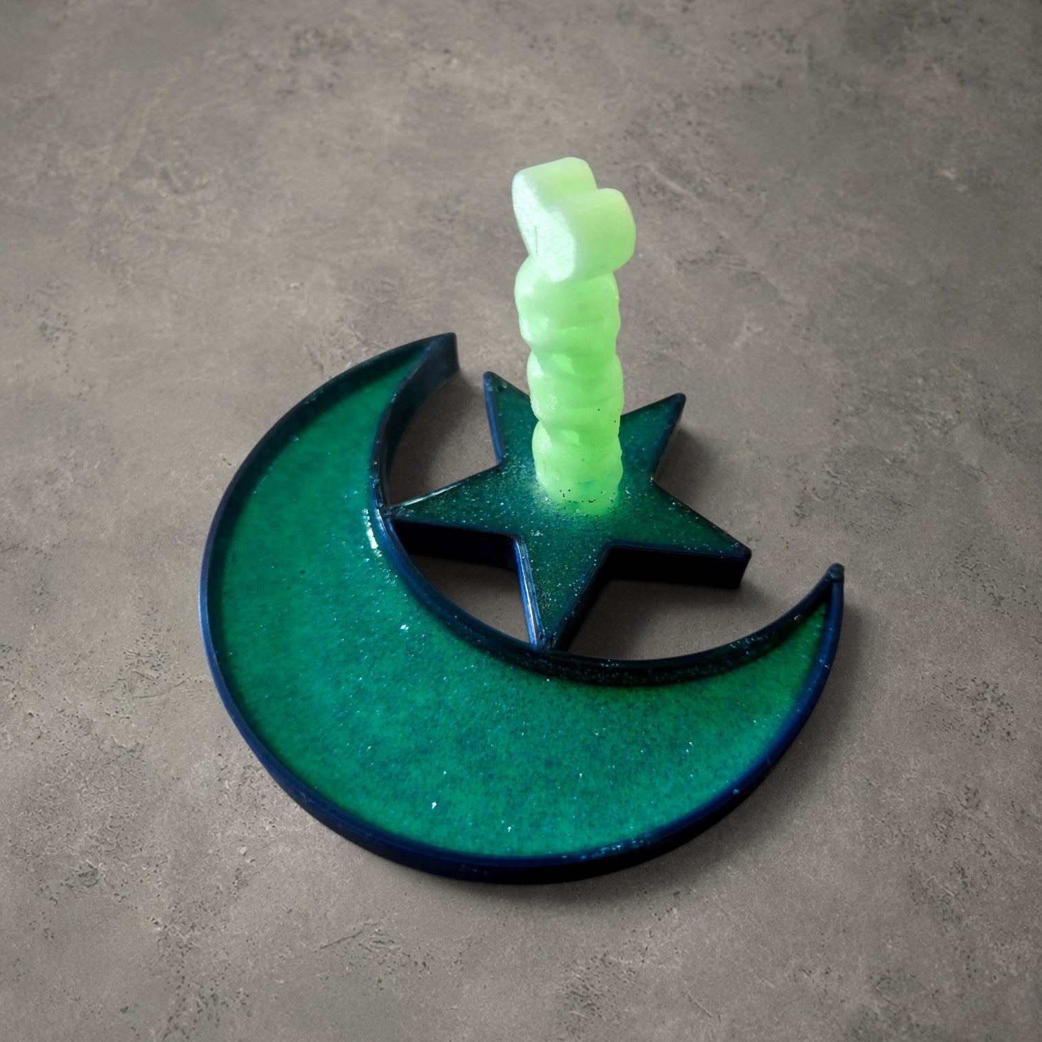 Crescent Moon and Star Trinket Tray/ Nail Stand