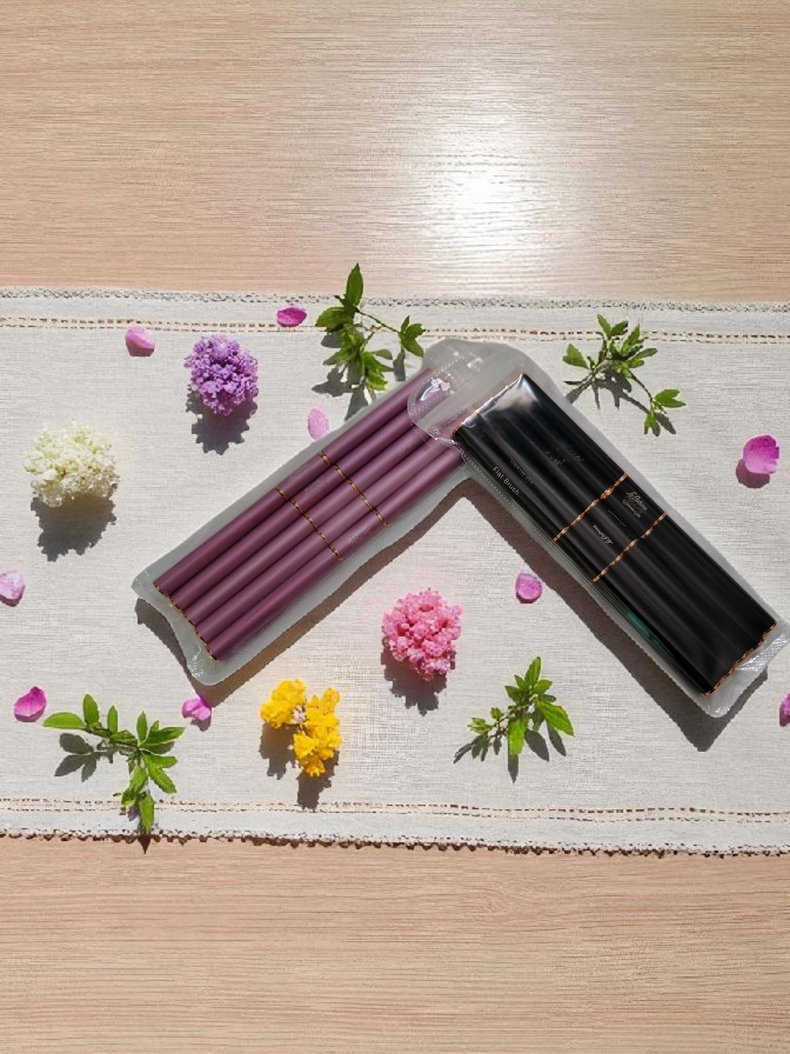 5 pinceles delineadores de doble punta/pinceles artísticos