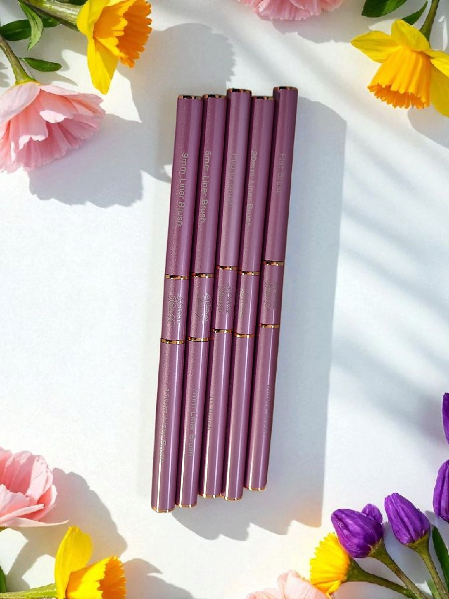 5 pinceles delineadores de doble punta/pinceles artísticos