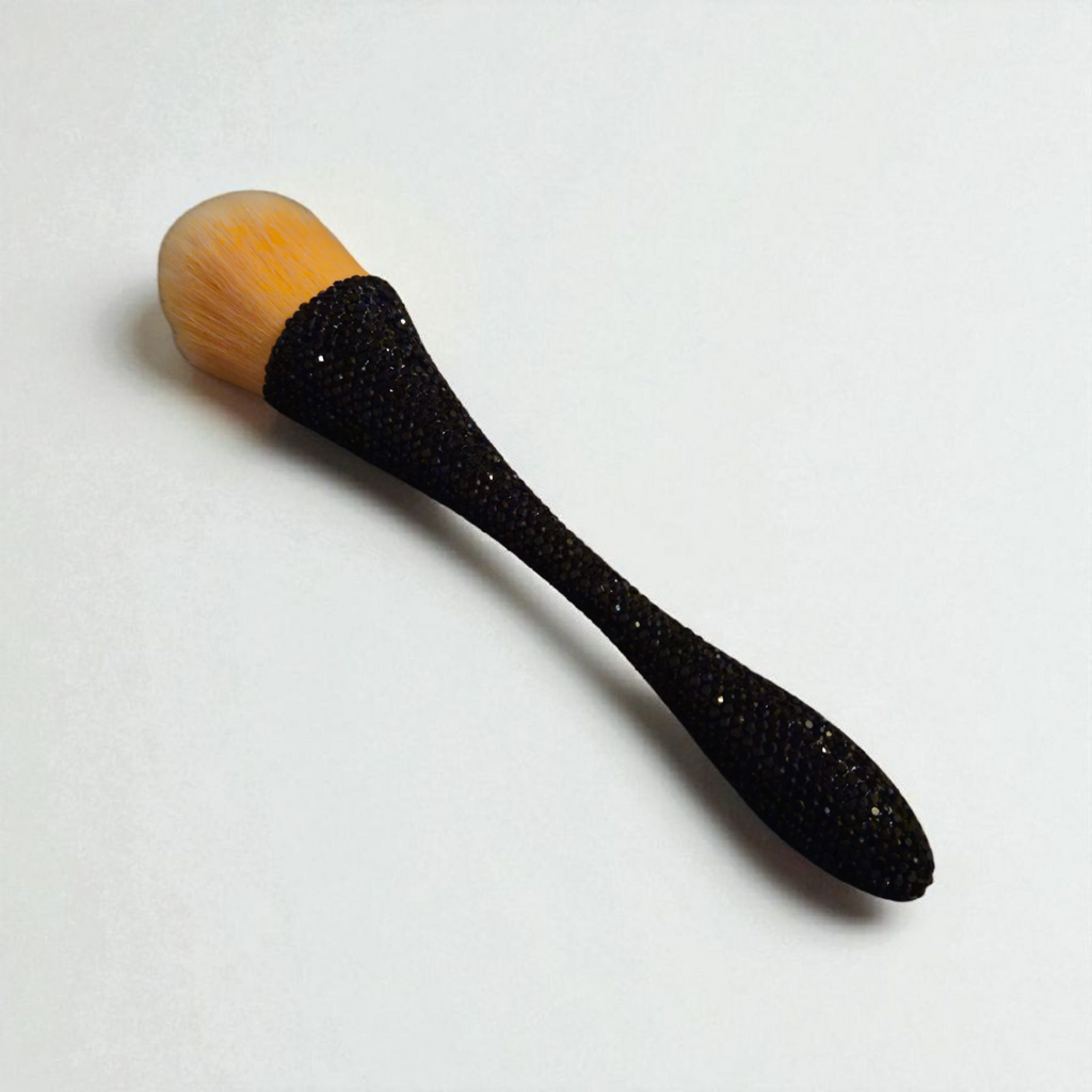 Black Rhinestone Nail Dust Brush