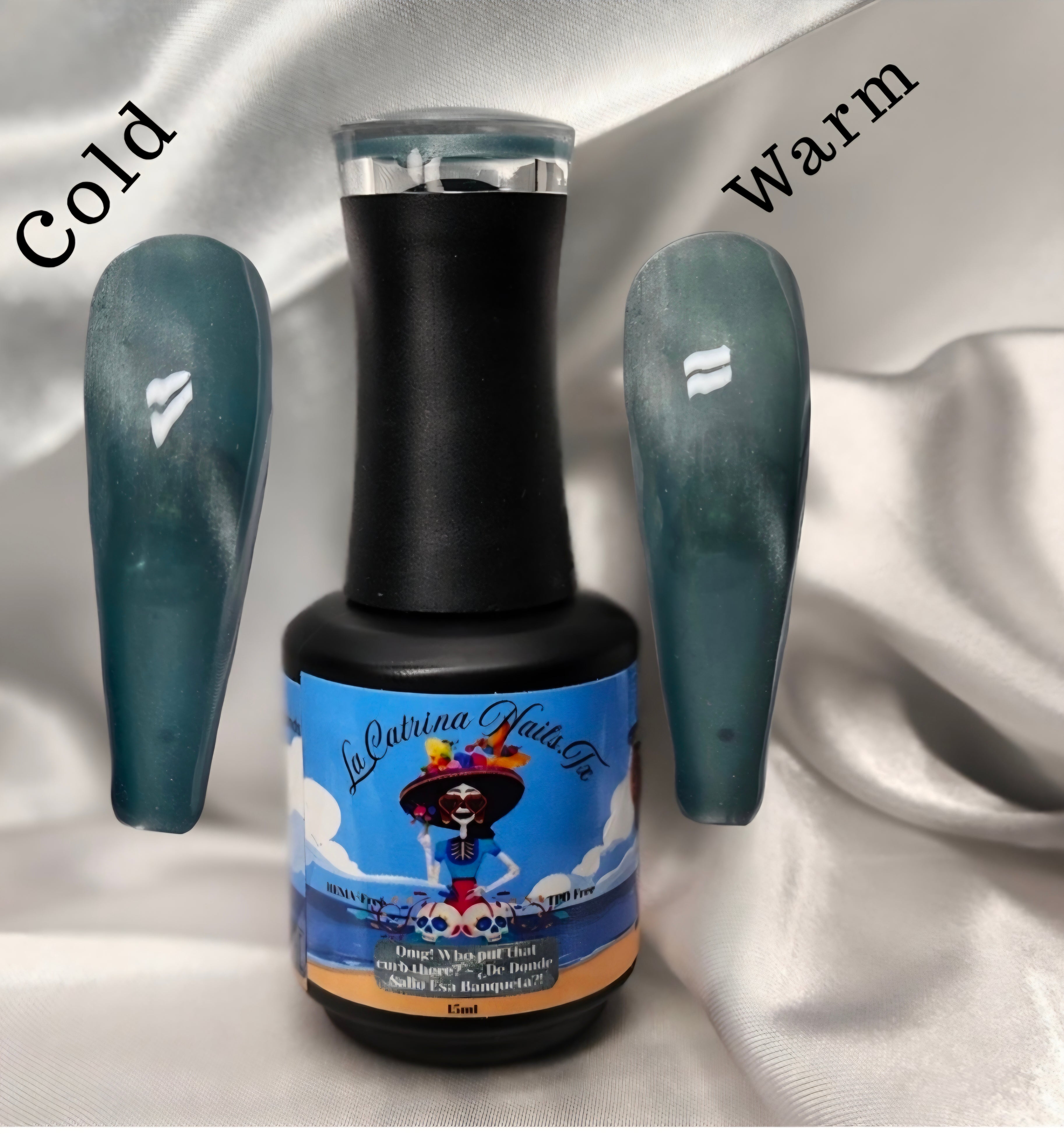 Omg! Who put that curb there? ~ ¿De Donde Salio Esa Banqueta?~Thermal Changing Cat Eye Gel Polish ~ HEMA-Free and TPO Free