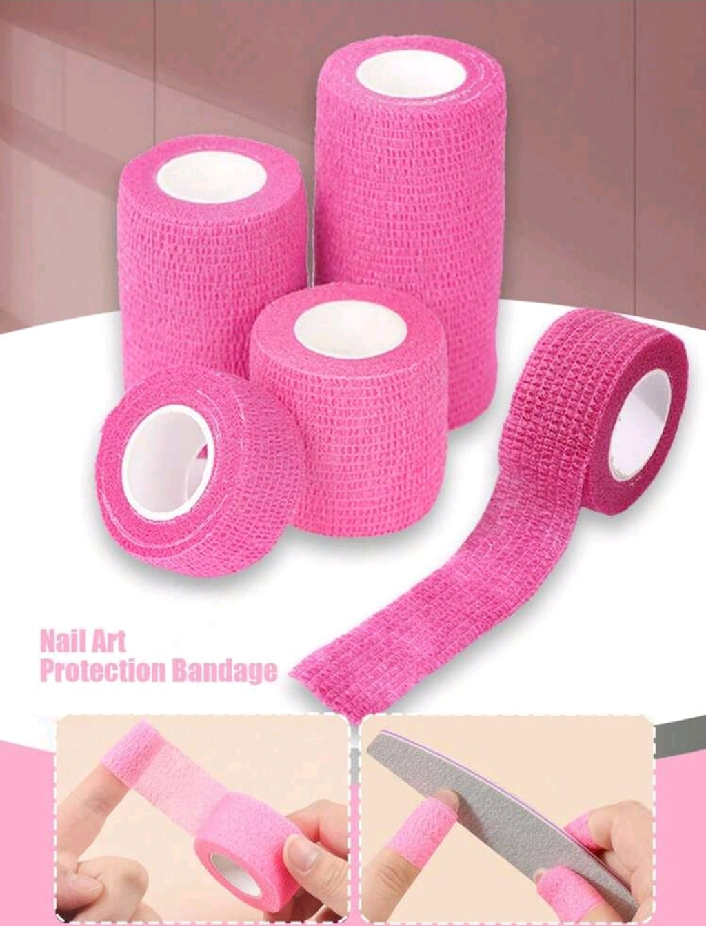6pk Self Adhesive Bandages Pink Or Black