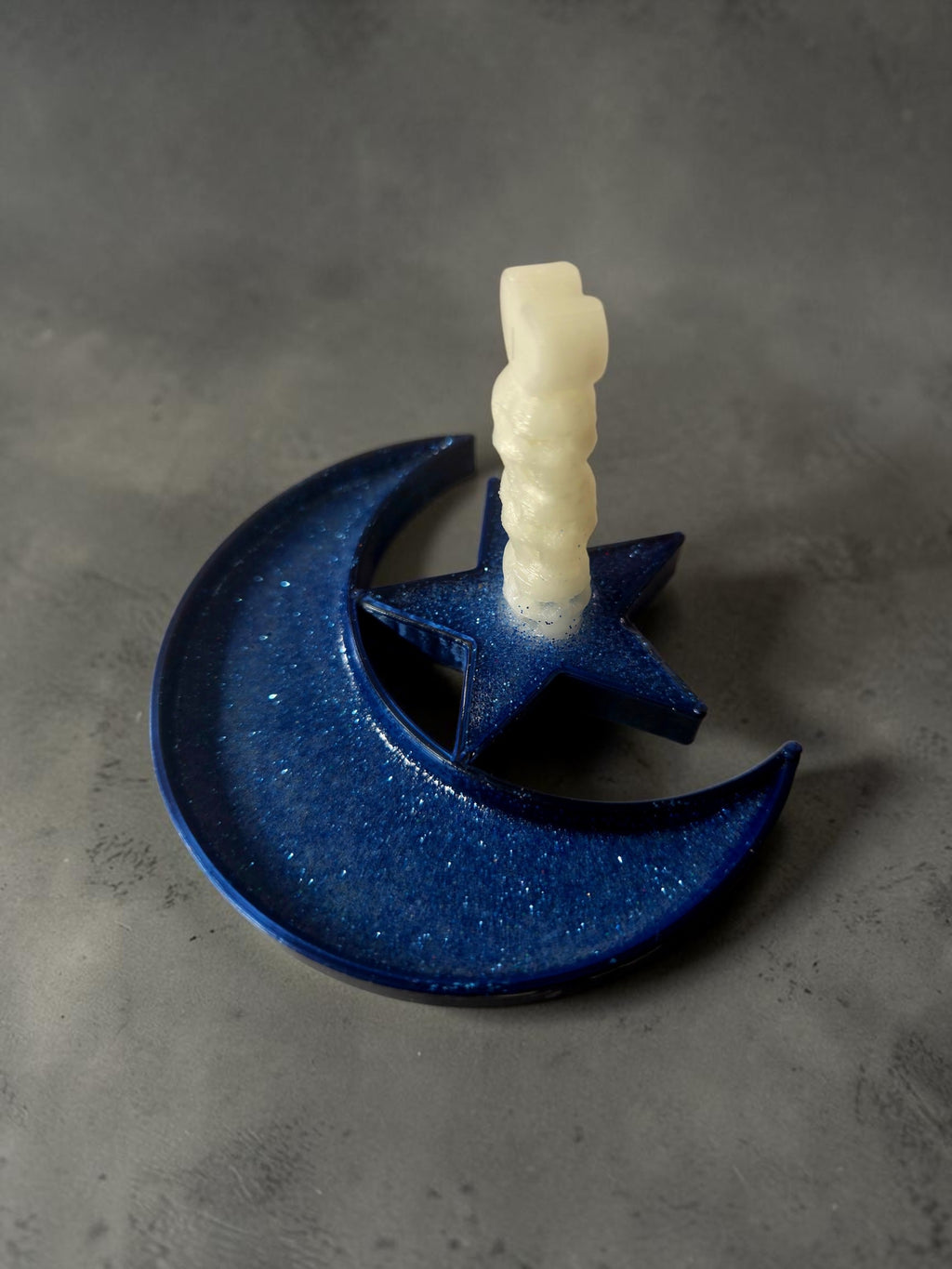 Crescent Moon and Star Trinket Tray/ Nail Stand