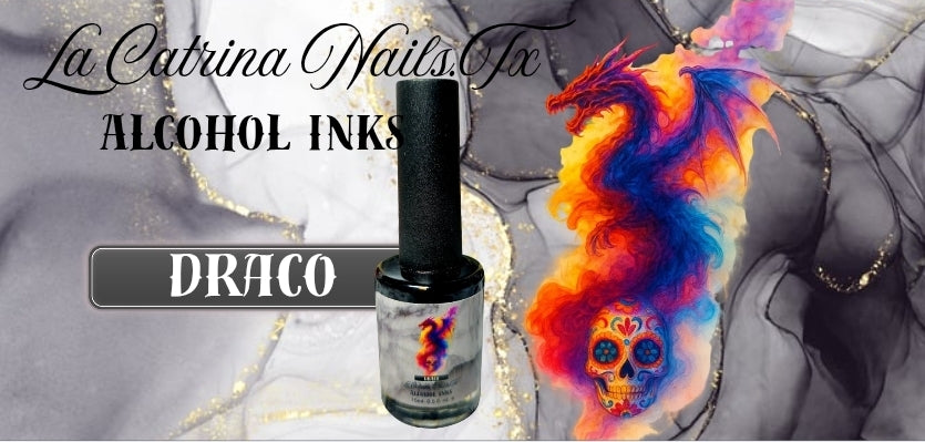 La Catrina Alcohol Inks ~ Draco