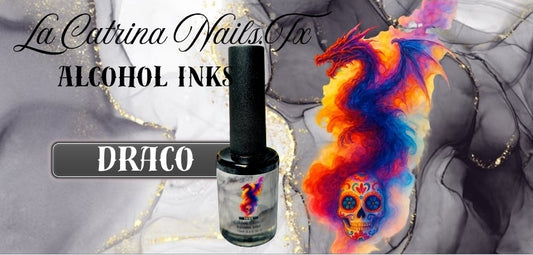 La Catrina Alcohol Inks ~ Draco