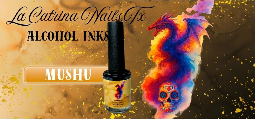 La Catrina Alcohol Inks ~ Mushu